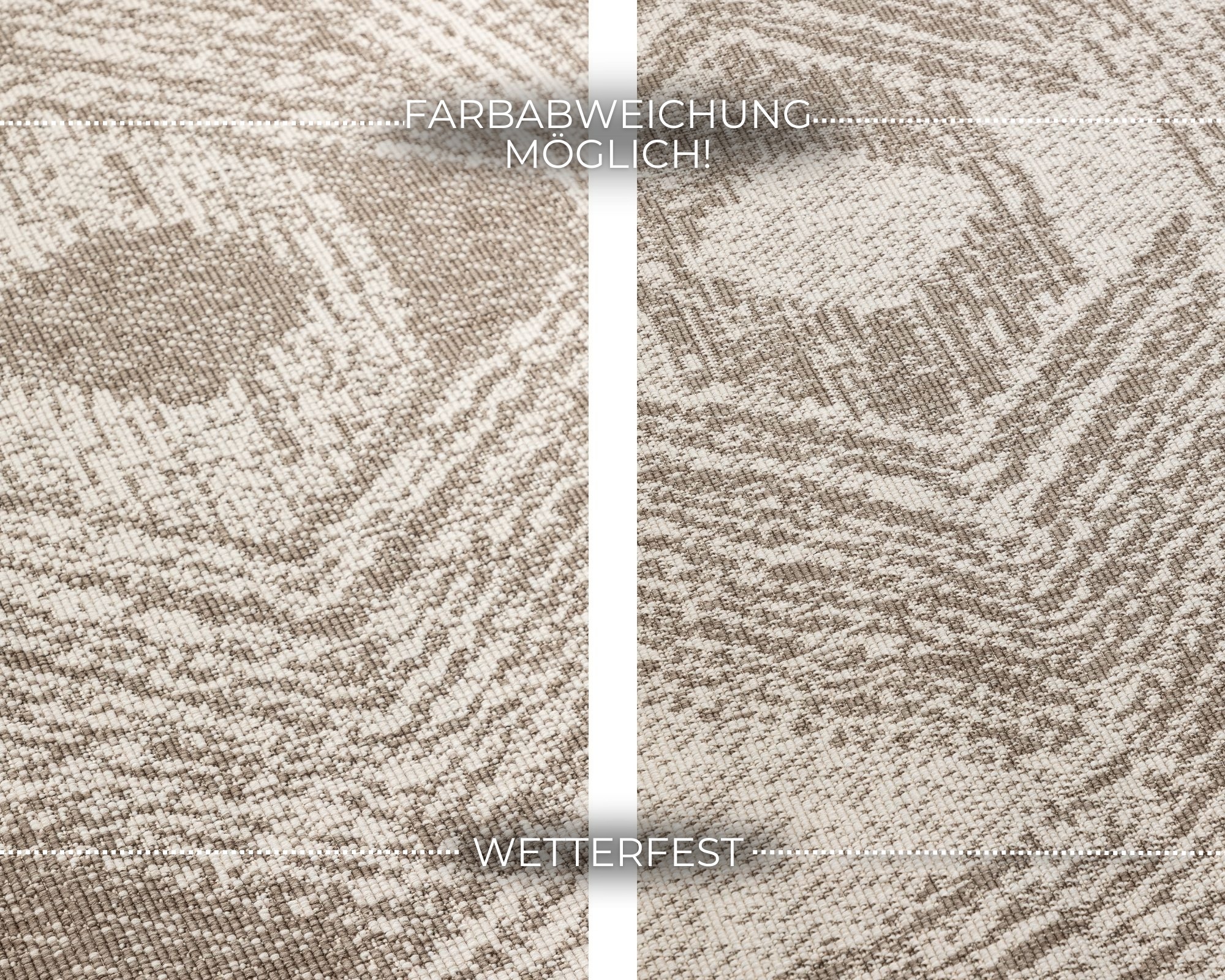 ELLE DECORATION Teppich »Merge Wendeteppich«, rund, 5 mm Höhe, Flachgewebe, In-& Outdoor, Modern, beidseitig, Balkon, Wohnzimmer