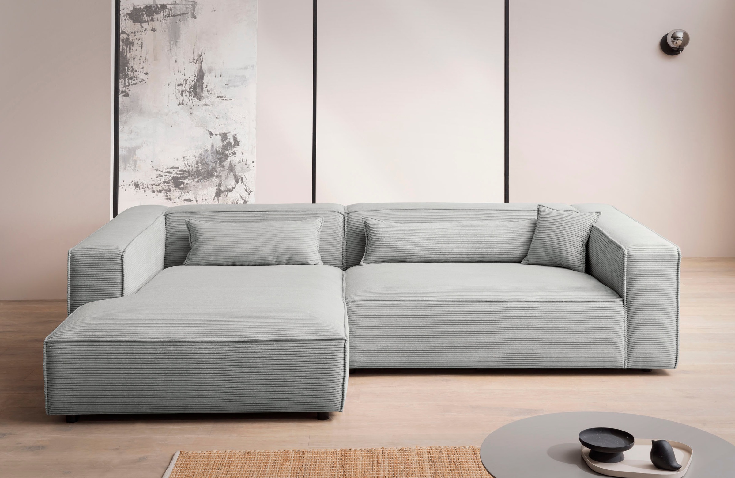 LeGer Home by Lena Gercke Ecksofa »PIARA XXL, Big-Sofa, Cord, Leinenoptik o günstig online kaufen