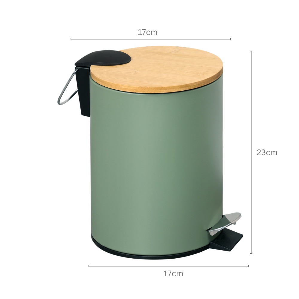 KESPER® Kosmetikeimer »Mülleimer Bambus, FSC® zertifiziert, 3l« inkl. Inneneimer, Deckel mit Soft-Close