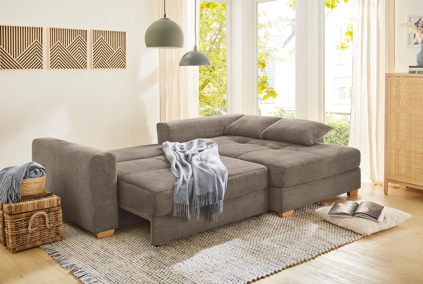 Jockenhöfer Gruppe Ecksofa Kampen, mit Bettfunktion und Bettkasten