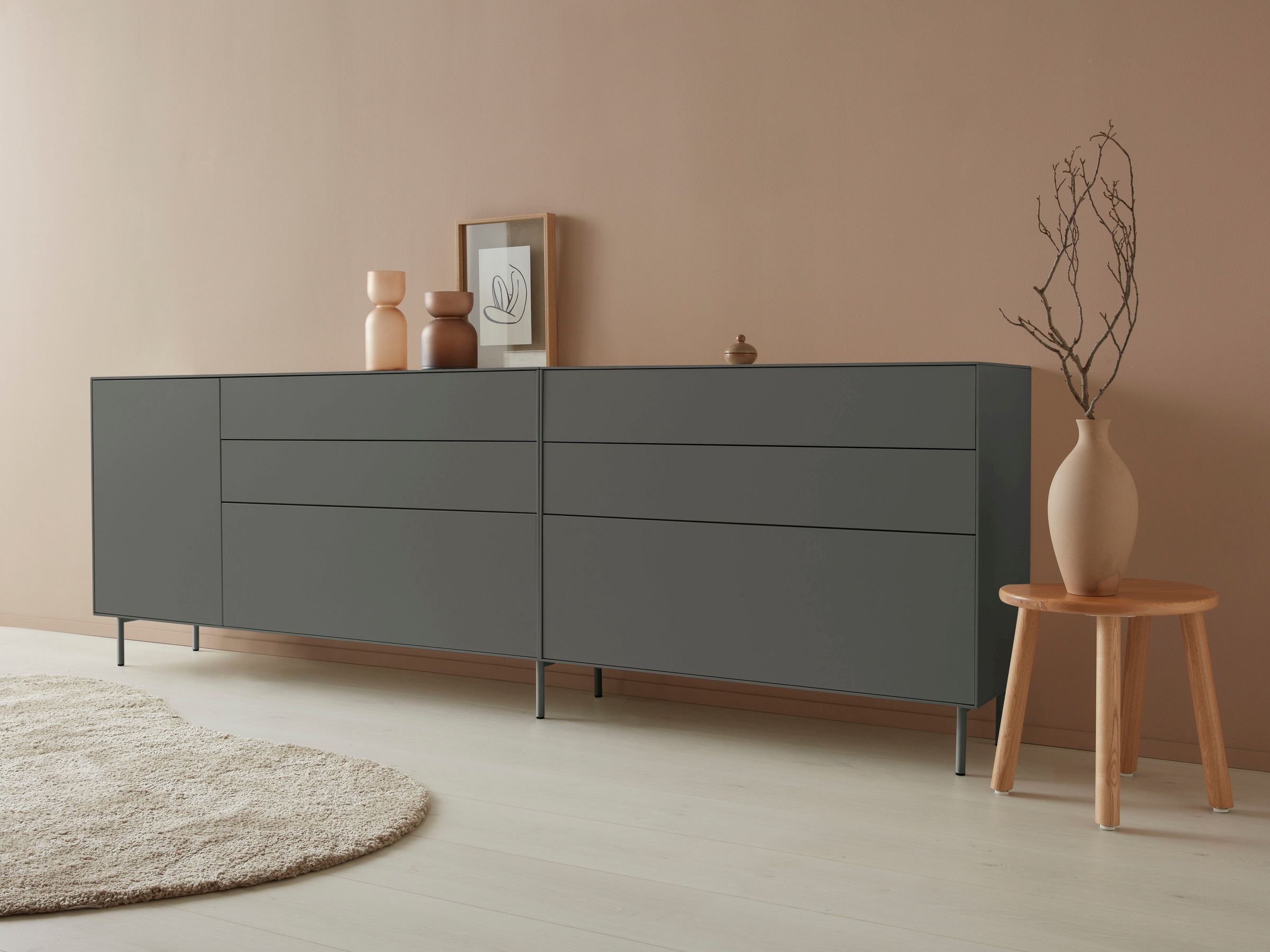 LeGer Home by Lena Gercke Sideboard »Essentials«, Breite: 112cm, MDF lackiert, Push-to-open-Funktion
