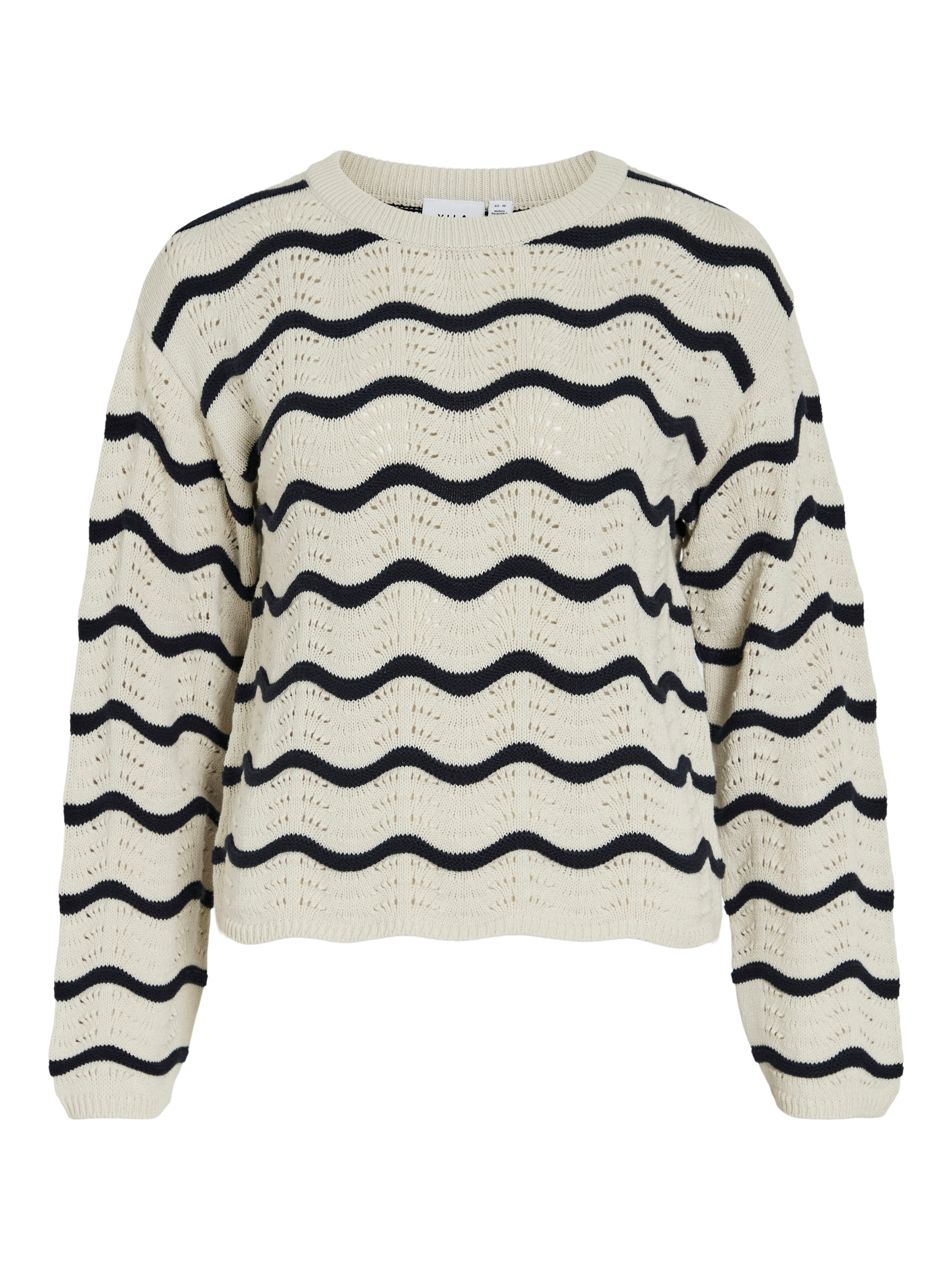 Vila Strickpullover »VIWAVE O-NECK LS POINTELLE KNIT TOP-NOOS«