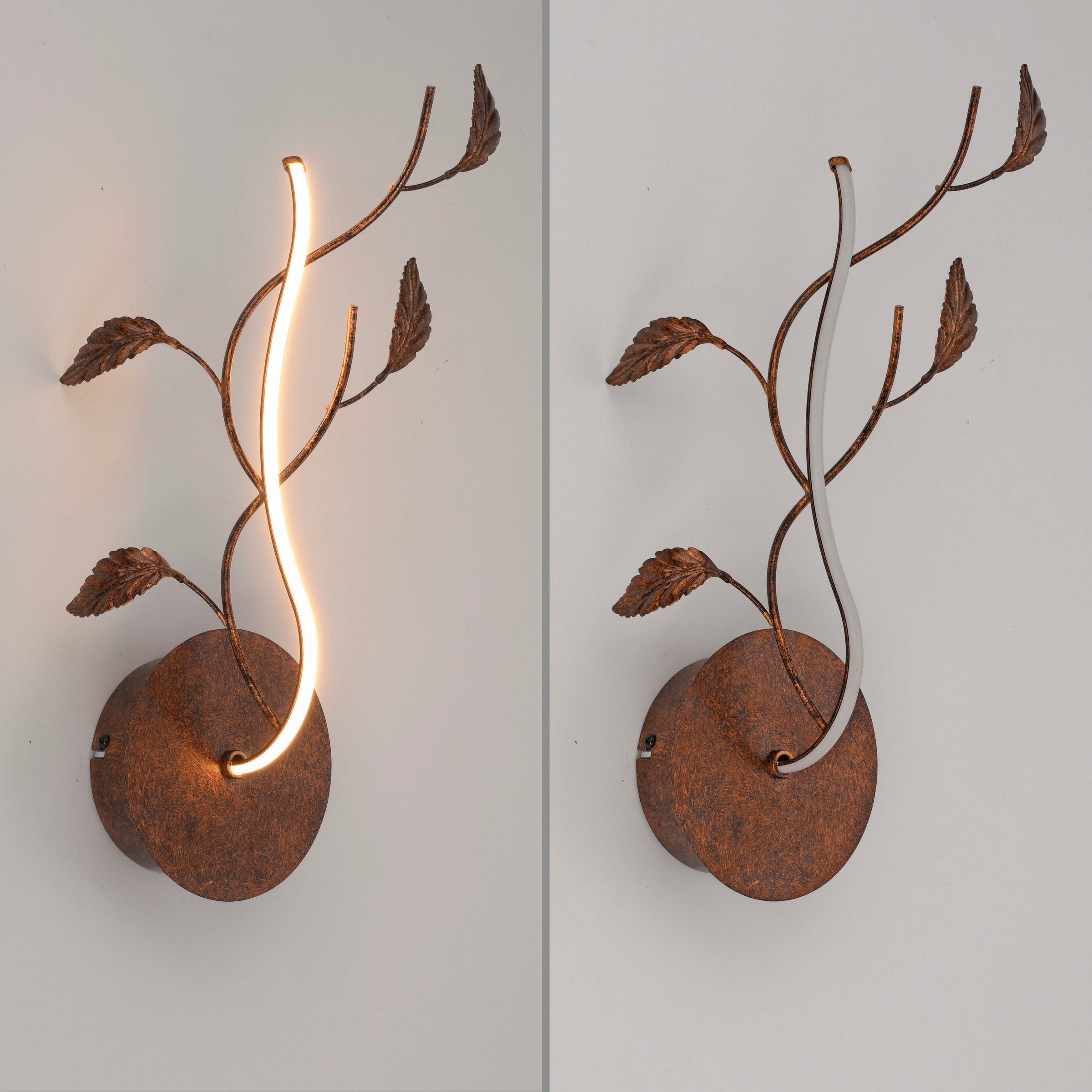 JUST LIGHT LED Wandleuchte »AURELIA« LED-Board 1 Stk. Warmweiß 2700K Leuchtmittel