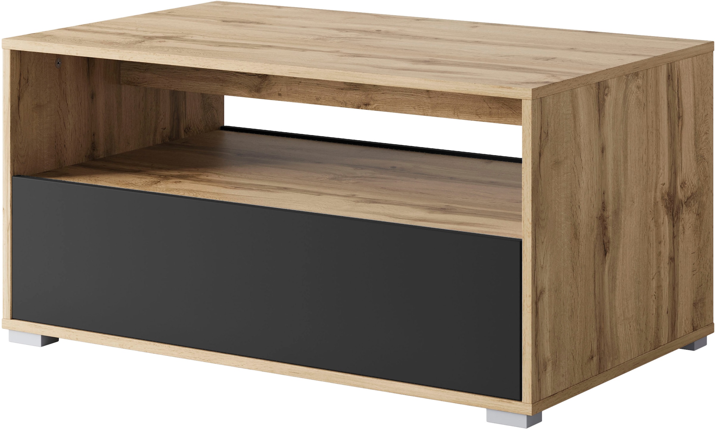 INOSIGN Couchtisch »Kenia«, (1 St.), Rechteckiger Kaffeetisch, 90x55 cm, mit offenem und geschlossenem Fach