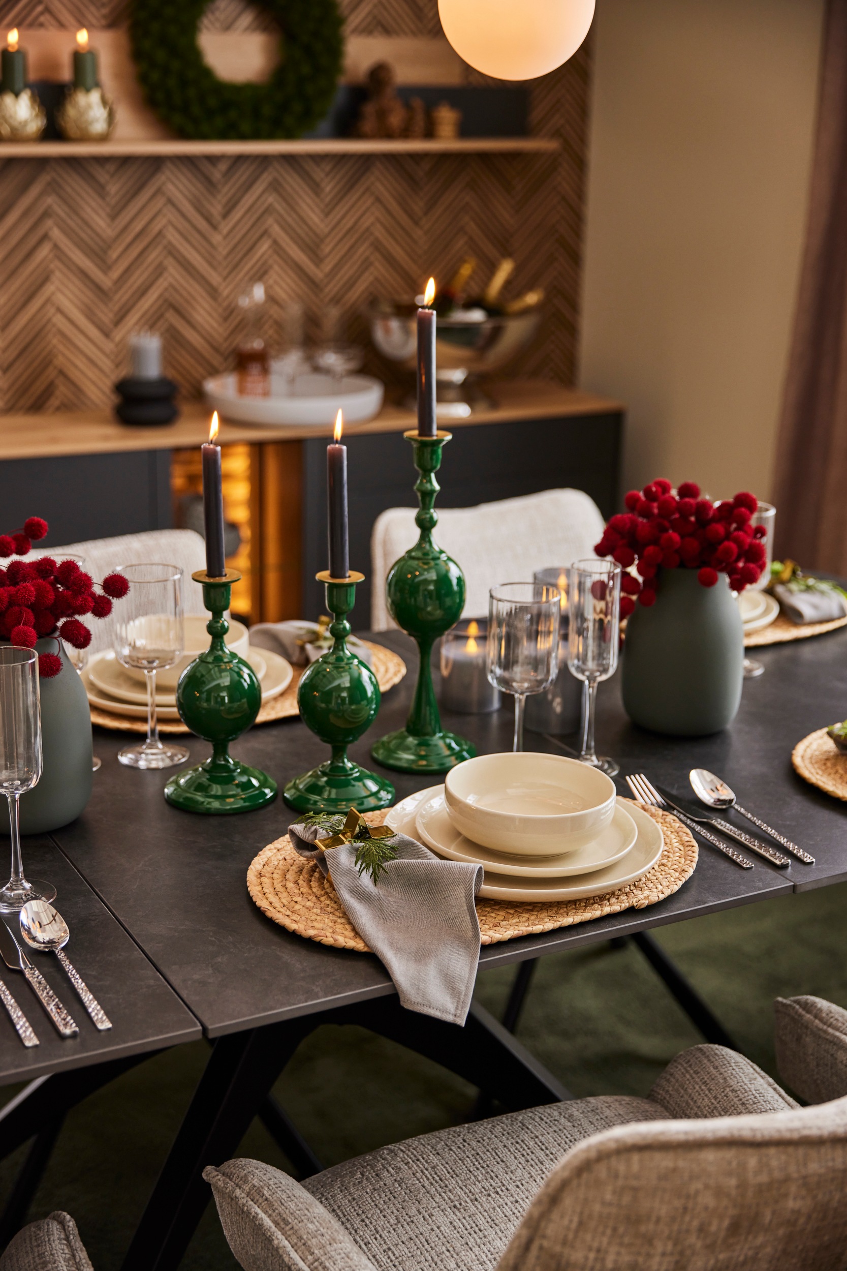 MCA furniture Esstisch »CERRITO Auszugtisch 160-220 cm - marmoriert« 1 Stk. tlg. Keramik,Metall,Synchronauszug,ausziehbar,8-10 Personen