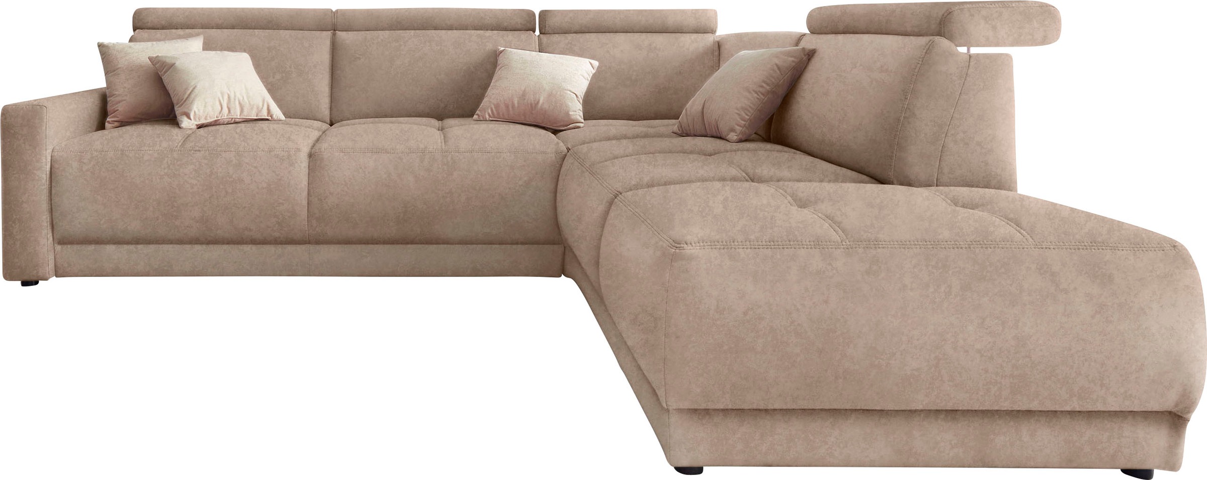 DOMO collection Ecksofa »Ava, moderne Sitzheftung mit toller Doppelnaht, ko günstig online kaufen