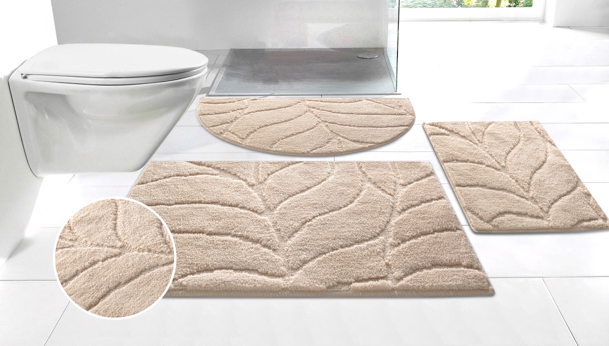 my home Badematte »Epense, Badvorleger, Badezimmer Teppich, Duschvorleger«, günstig online kaufen