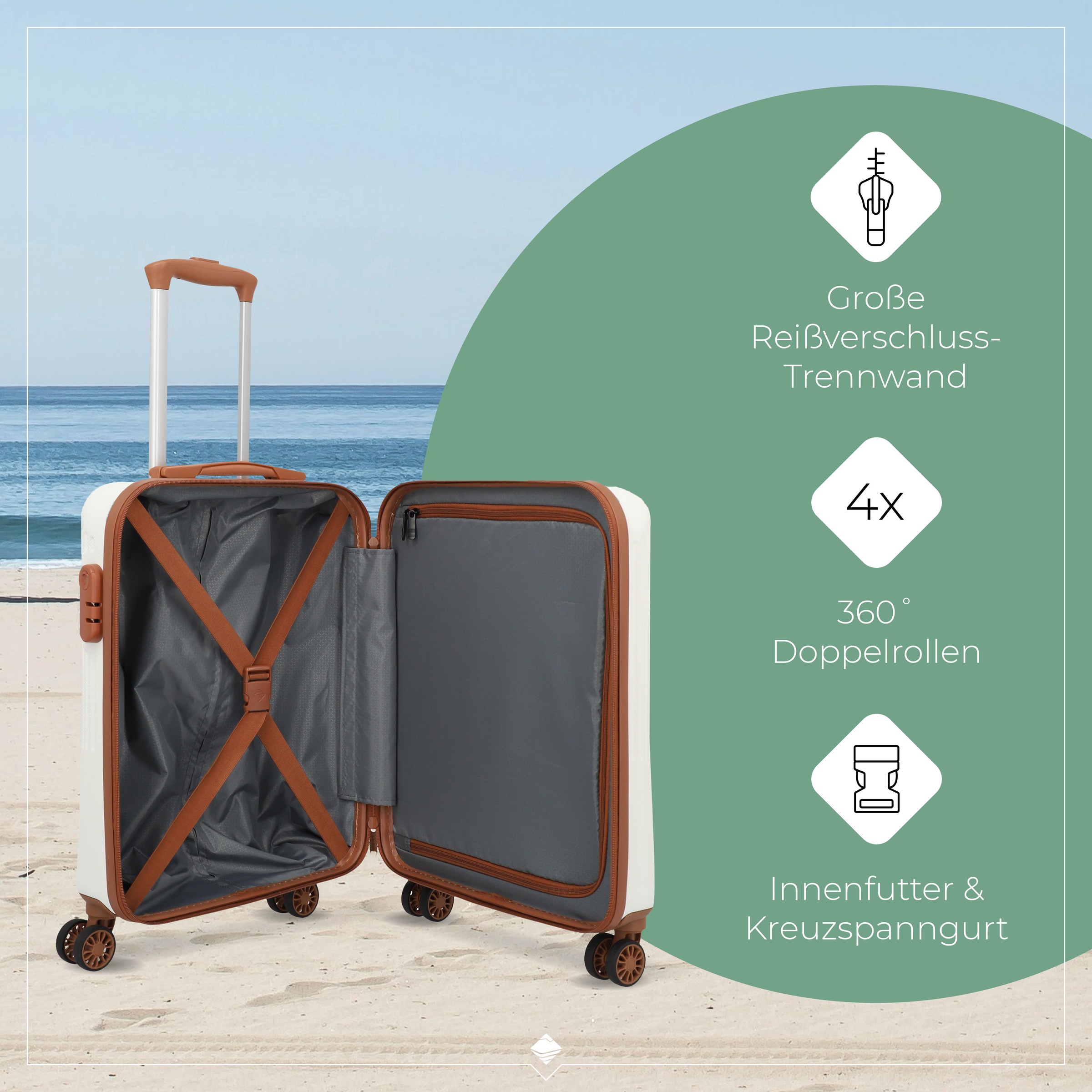 travelite Hartschalen-Trolley »BALI, in verschiedenen Größen und Farben«, 4 Rollen, Hartschallenkoffer Reisegepäck Reisekoffer TSA Schloss