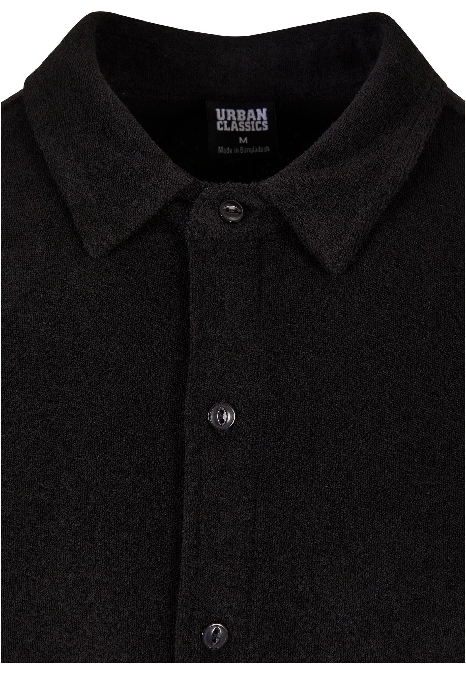 URBAN CLASSICS Langarm-Poloshirt »Urban Classics Herren Boxy Towel Shirt« 1 Stk. tlg.