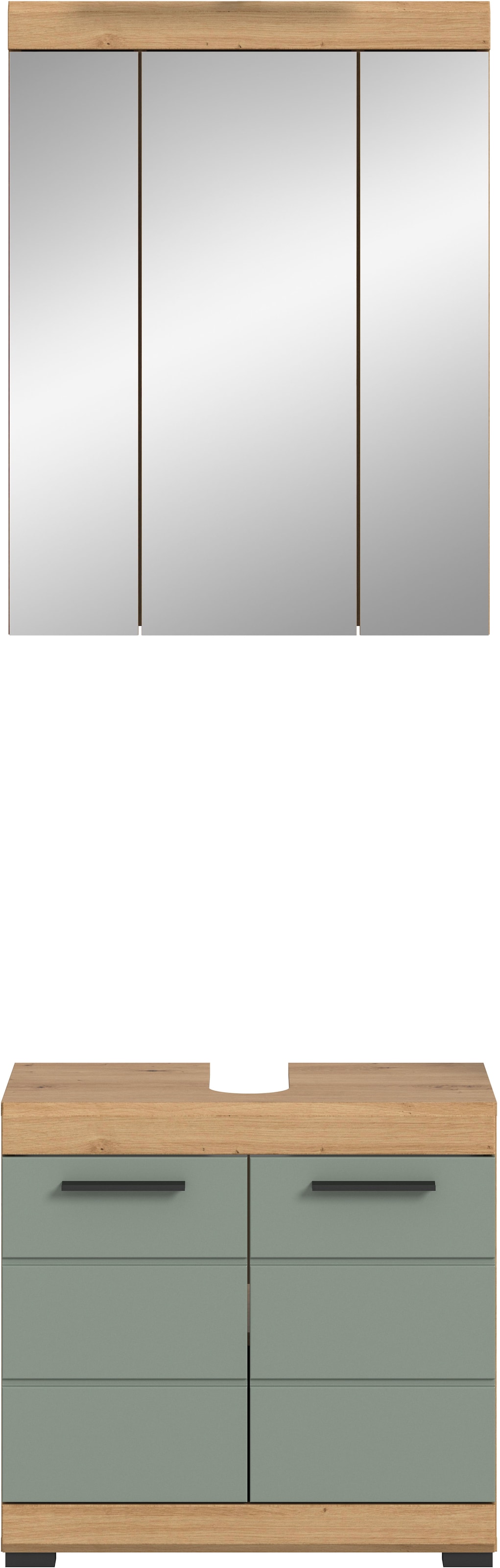 INOSIGN Badmöbel-Set »Siena, 2 tlg., bestehend aus: Waschbeckenunterschrank, Spiegelschrank«, (Set), in verschiedenen Farben erhältlich, Badmöbel, Kombination, Badezimmer
