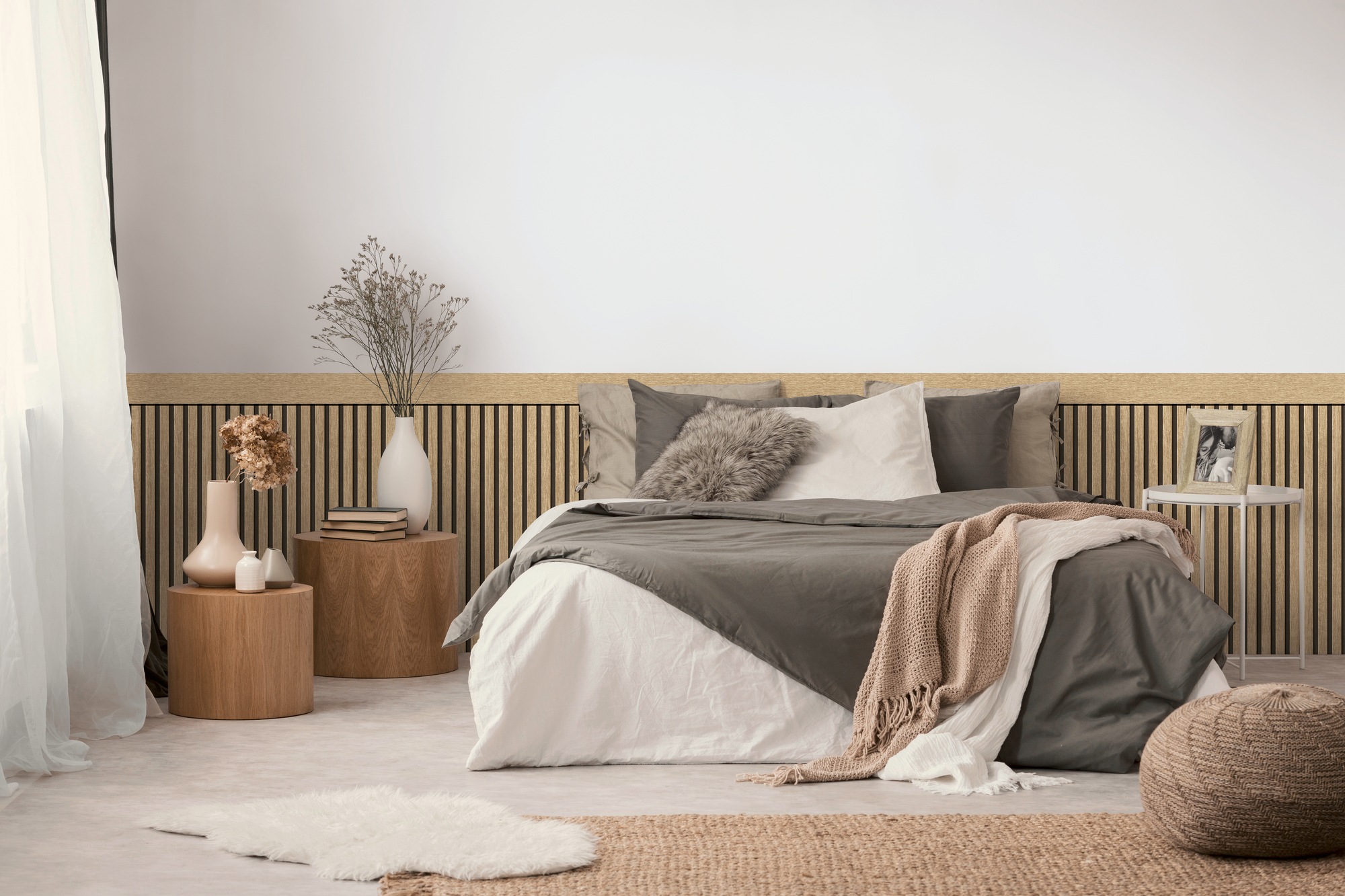 living walls Vliestapete »Wallpanel Tapete Wandpaneele Mustertapete Holzpaneele Natur«, matt