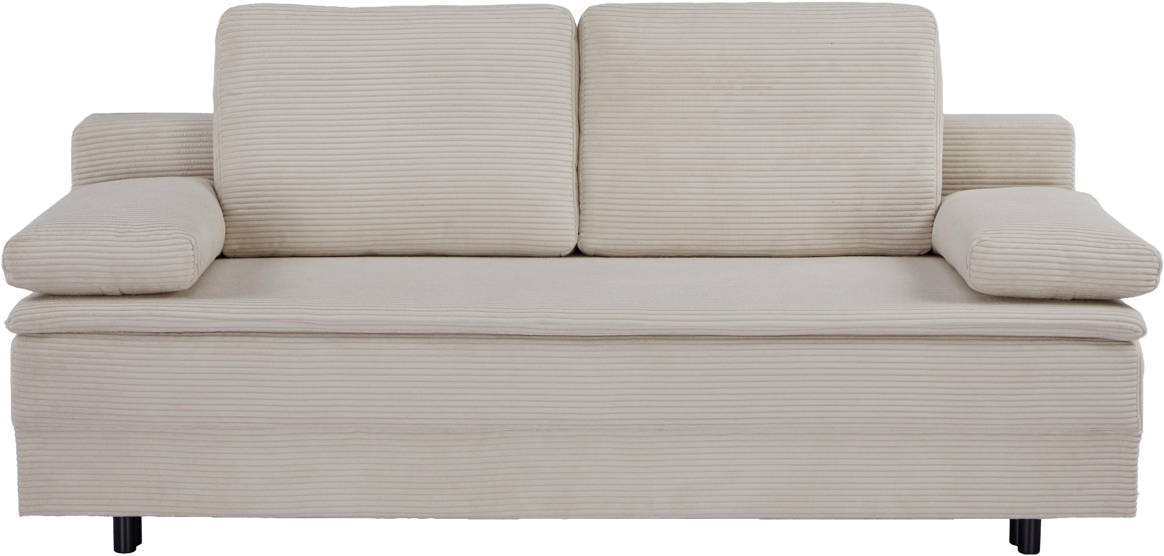 OTTO home Schlafsofa »JANNIKO Cord, Breite: 193 cm, Liegefläche 124x193 cm, softer Cord« mit Bettfunktion & Bettkasten