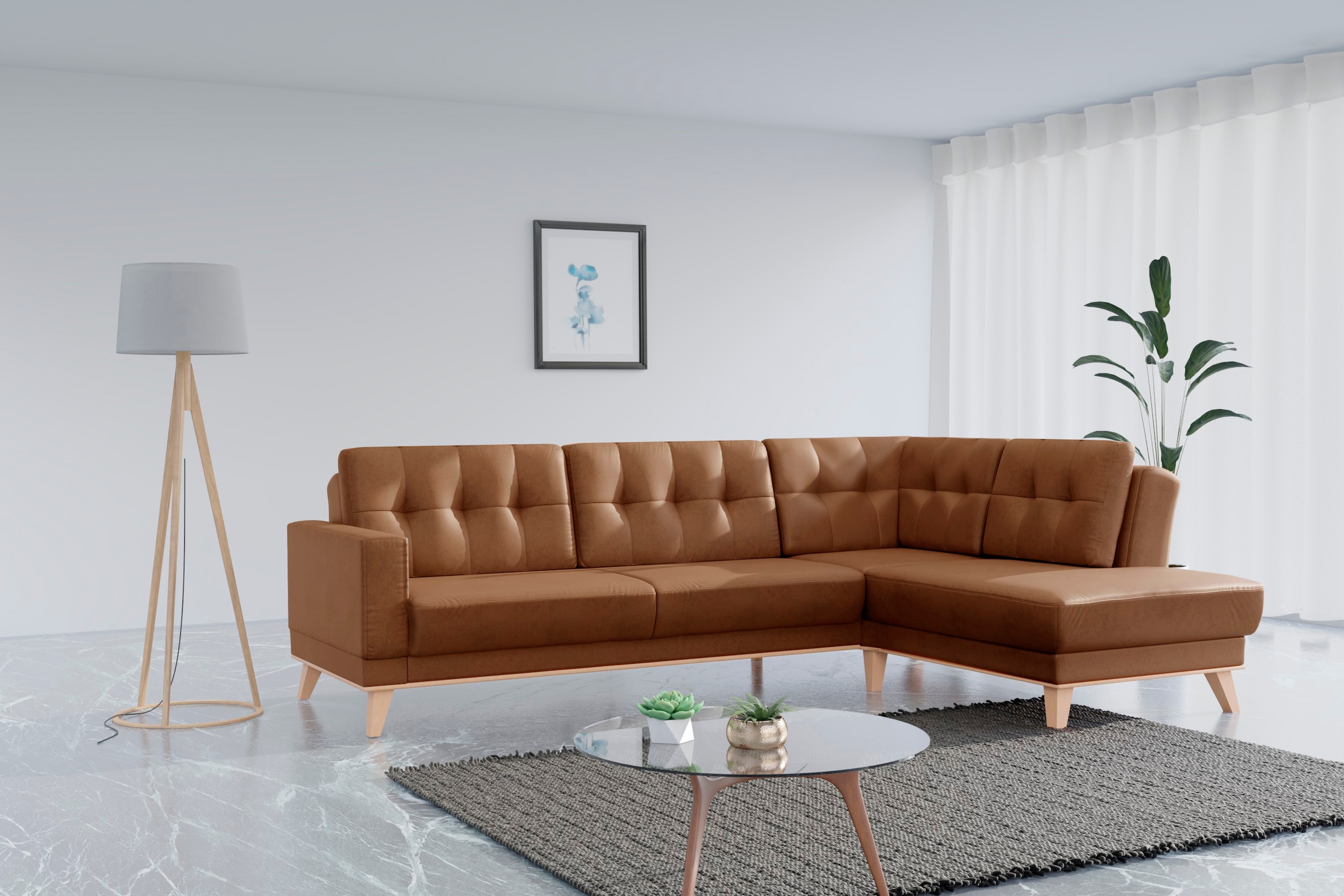 sit&more Ecksofa »Lavida L-Form« wahlweise mit Kippfunktion und Bettkasten günstig online kaufen