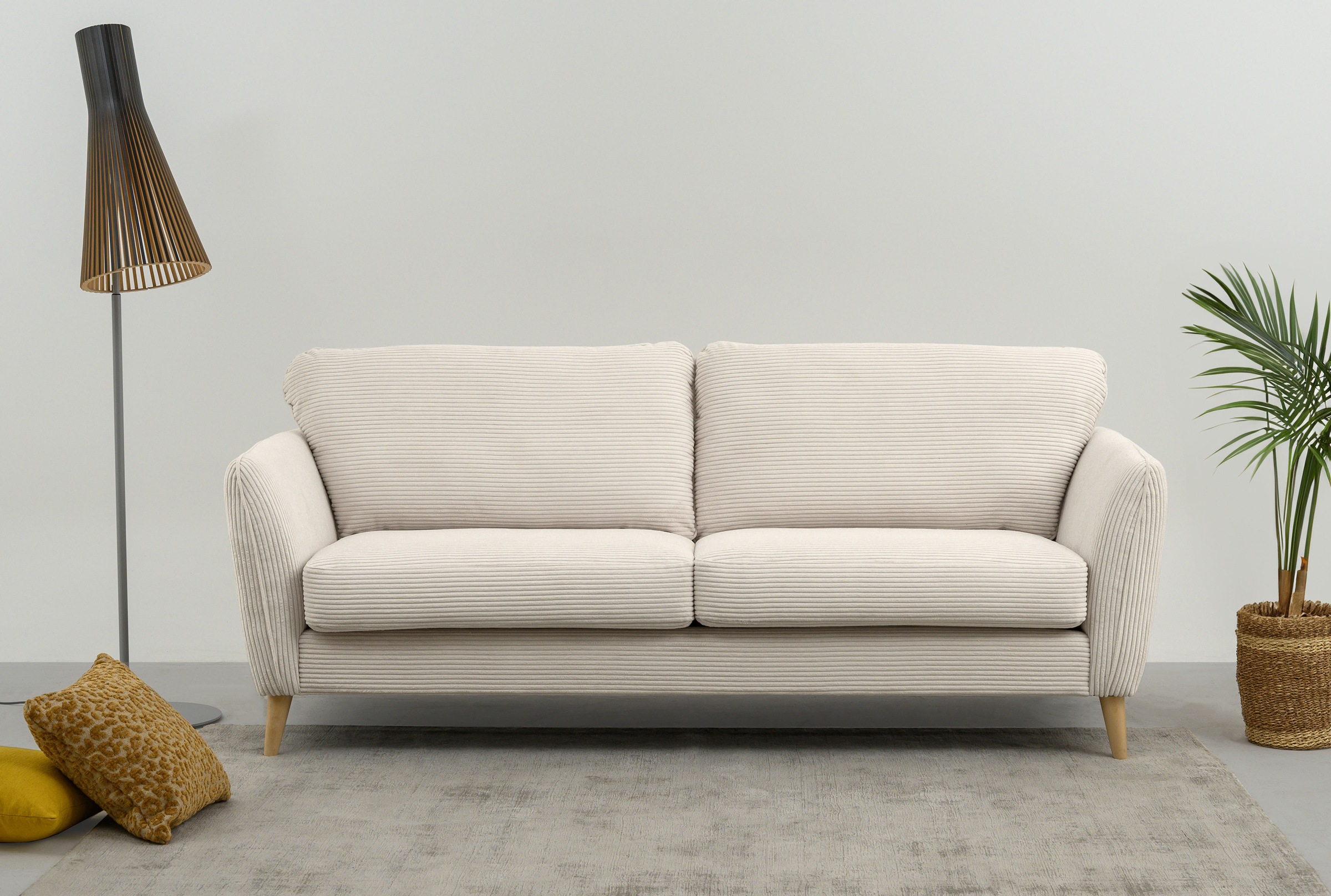 Home affaire 3-Sitzer »MARSEILLE 3er Sofa 206 cm, Cord, Flachgewebe, Strukt günstig online kaufen