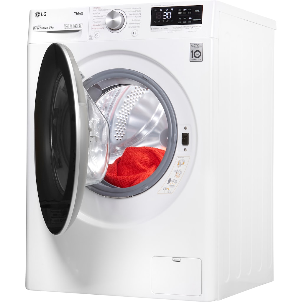 LG Waschmaschine »F4WV508S1«, F4WV508S1, 8 kg, 1400 U/min