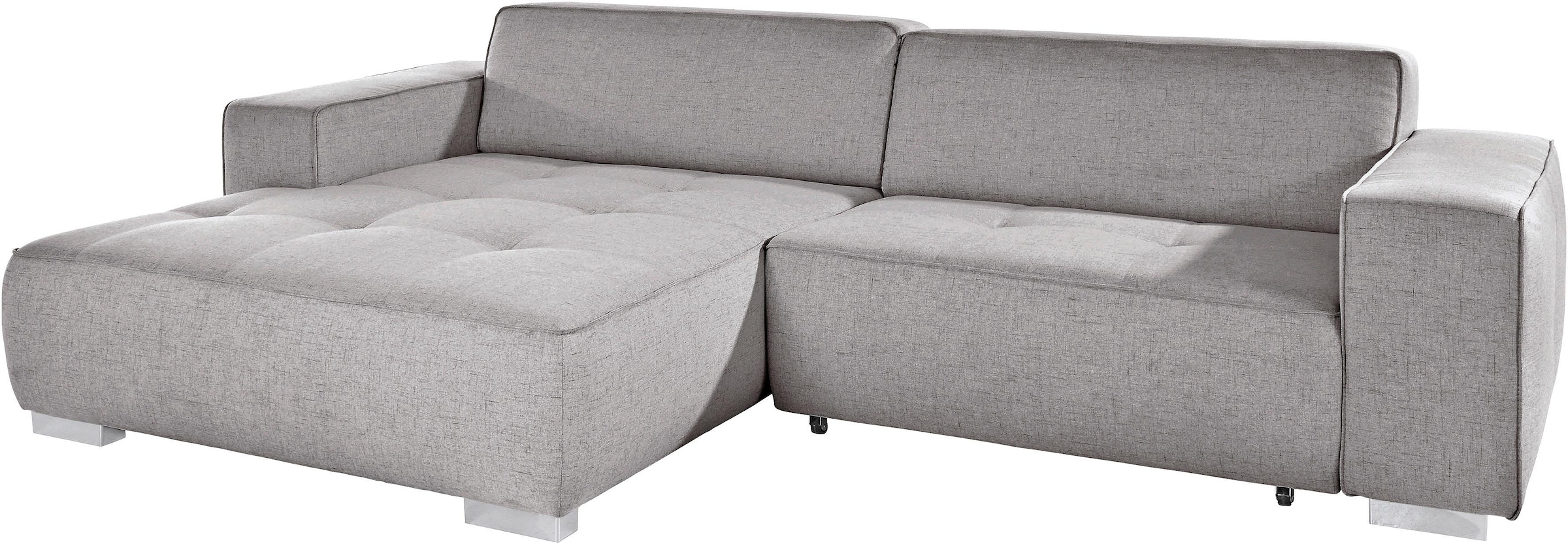 INOSIGN Ecksofa »Sapporo L-Form«, wahlweise Bettfunktion oder Sitztiefenverstellung, Federkern