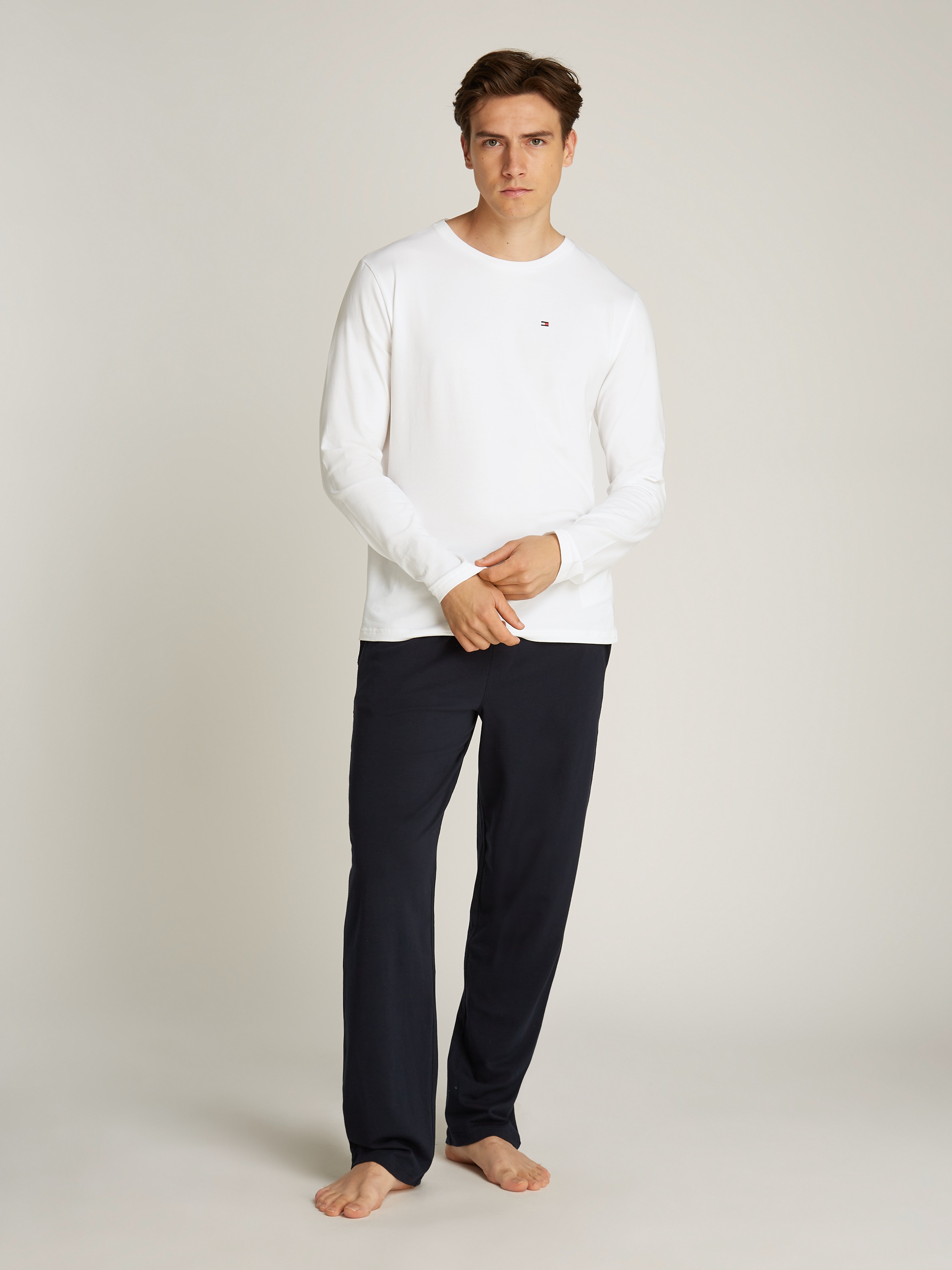 Tommy Hilfiger Underwear Pyjama »LS JERSEY PJ SET«, (Set, 2 tlg., 2er), mit Logoschriftzug
