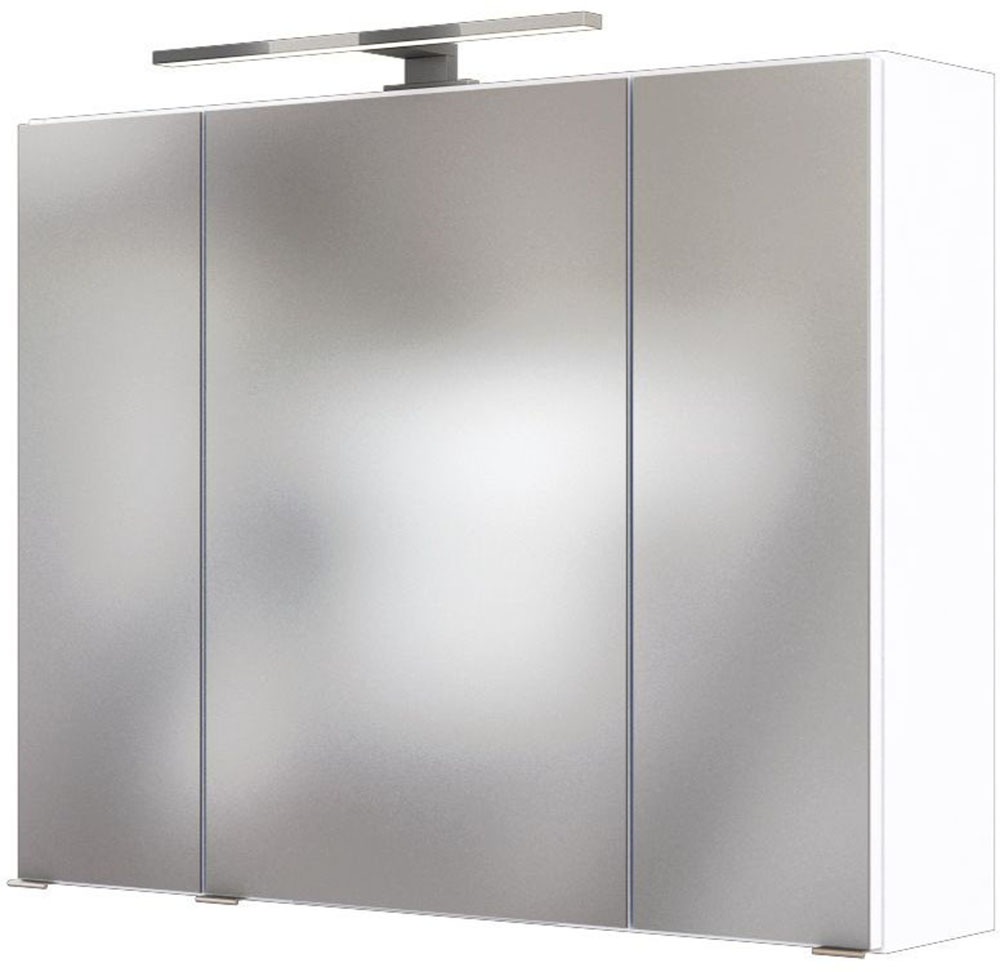 welltime Badmöbel-Set »Welltime Möbel Baabe Waschtisch-Set 3tlg. oder 5tlg.«, (3 St.), gedämpfte Scharniere und Softclose-Funktion, inklusive LED-Beleuchtung