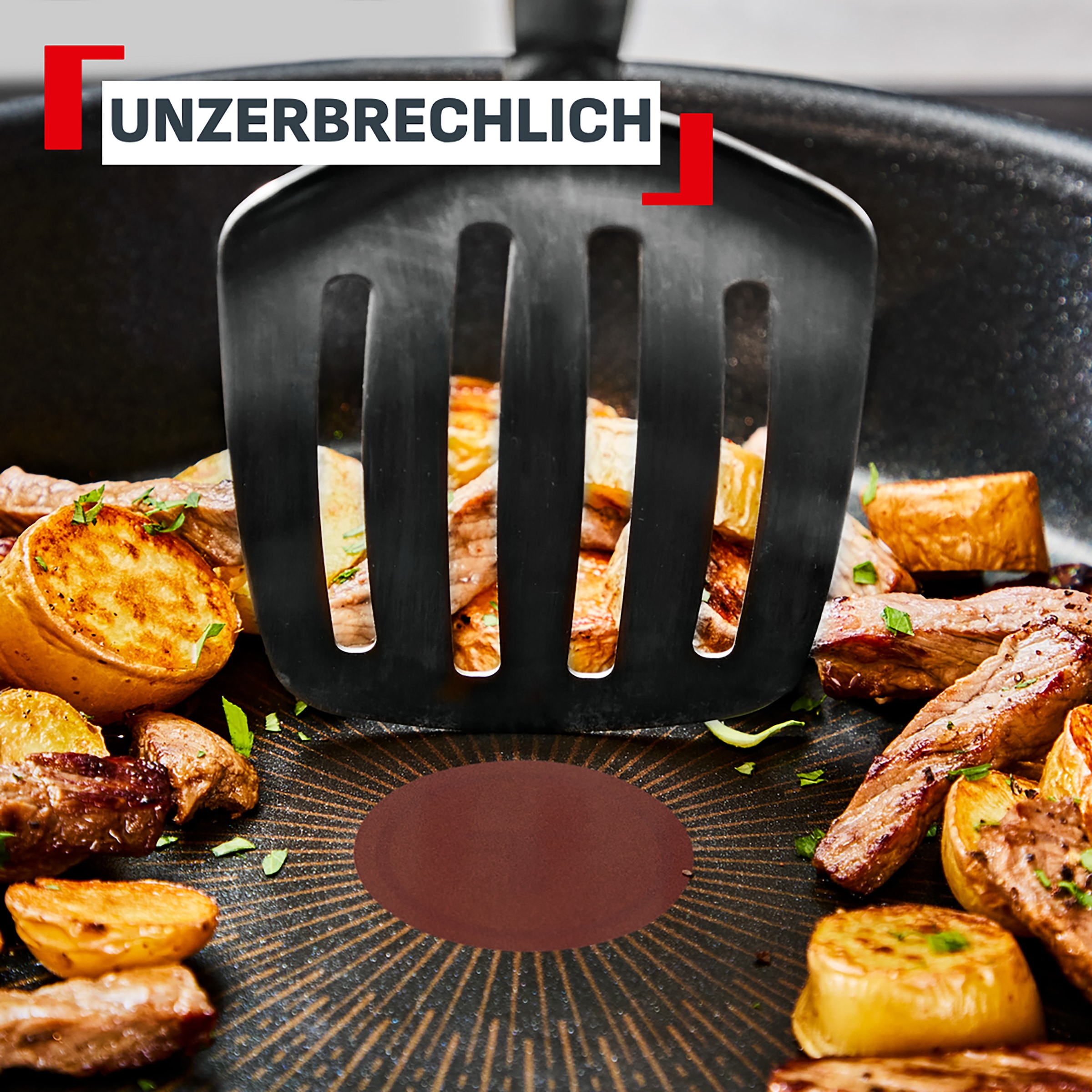 Tefal Schmorpfanne »Ingenio Excellence Fusion« Aluminium 1 tlg. abnehmbarer Ingenio-Griff, Thermo-Signal, stapelbar, Induktion