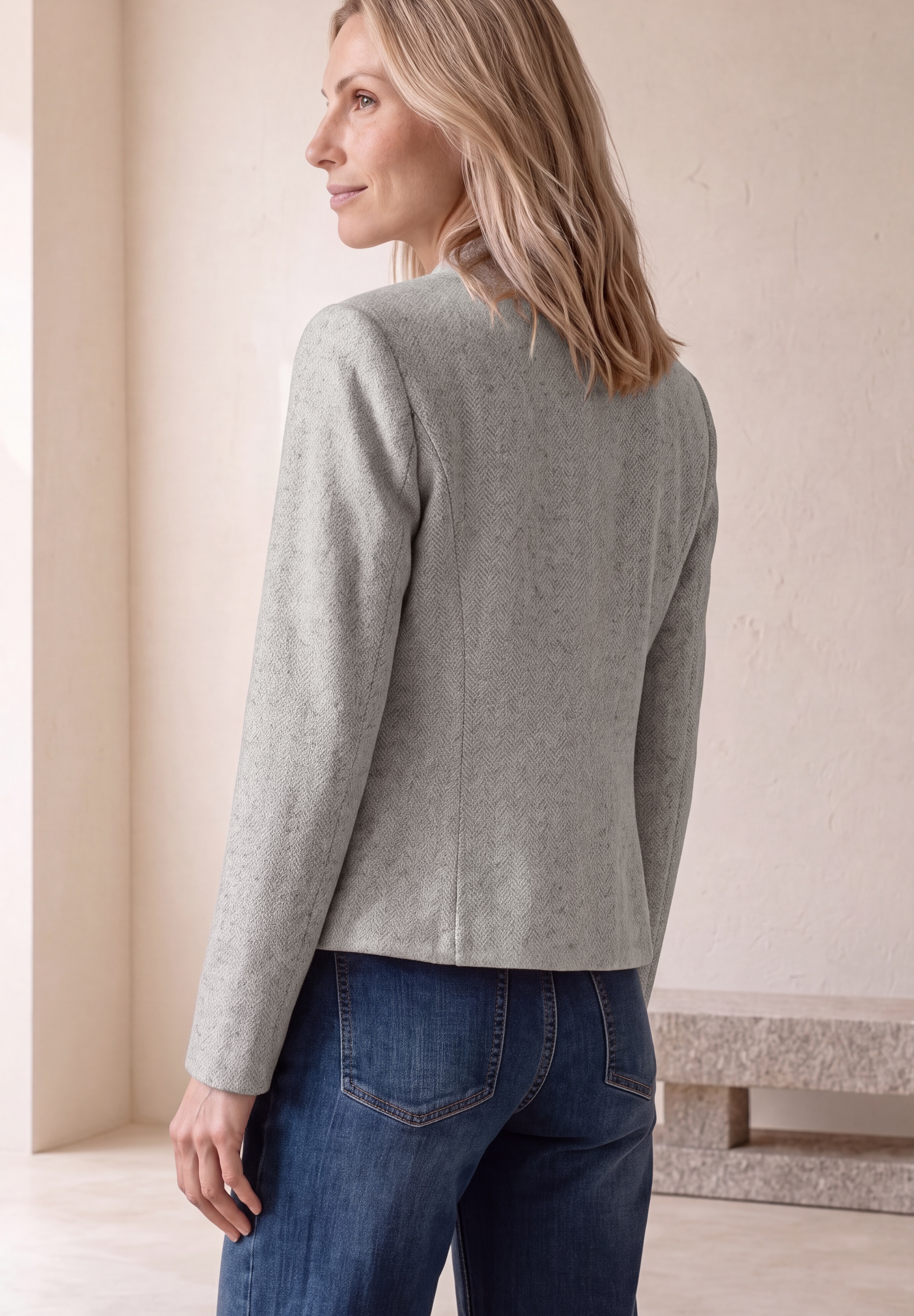 STREET ONE Kurzblazer mit Herringbone-Muster