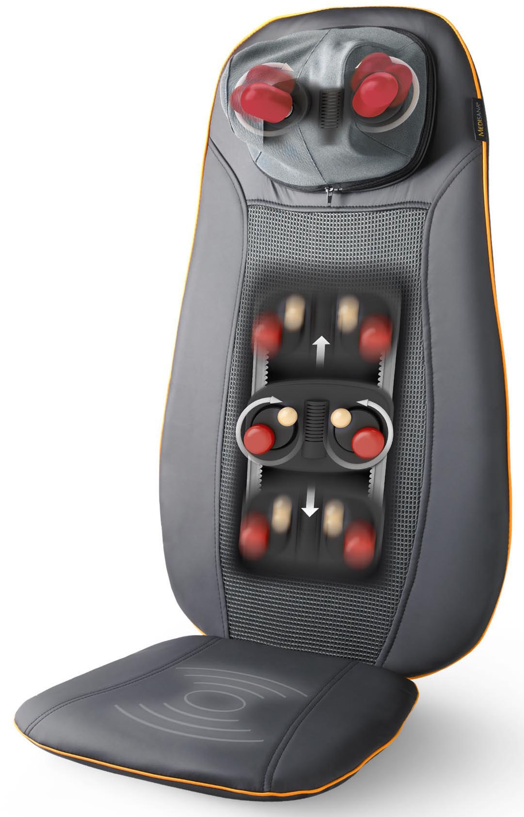Medisana Shiatsu-Massagesitzauflage »MCN 88930«, 3 Massagezonen, Nackenmassage, Rotlicht-/Wärmefunktion, waschb. Bezug