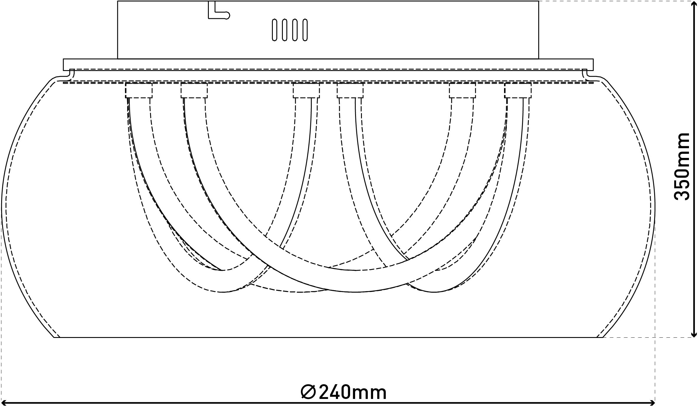 näve LED Deckenleuchte »Malou«, 1 flammig, Leuchtmittel LED-Modul | LED fest integriert, CCT, Memory, Nachtlicht, dimmbar, Funkfernbedienung, Glas smokey