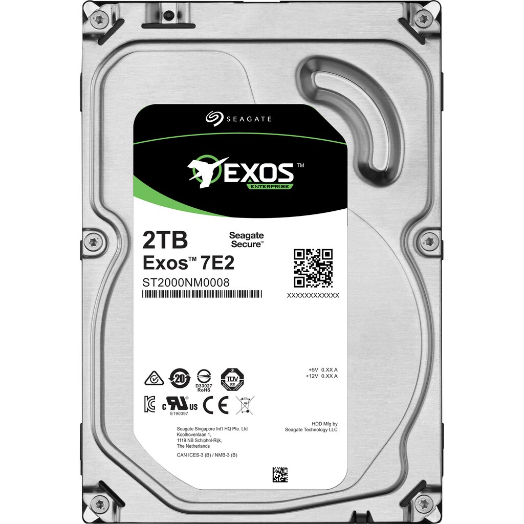 Seagate HDD-Server-Festplatte »Exos 7E2 SATA«, 3,5 Zoll, Anschluss SATA