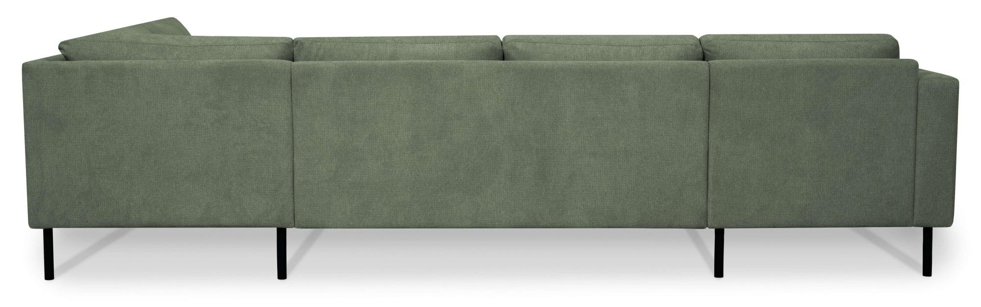 Places of Style Wohnlandschaft »Cesola«, in weichem Chenille-Stoff, Breite 327 cm, mit schwarzen Metallfüßen