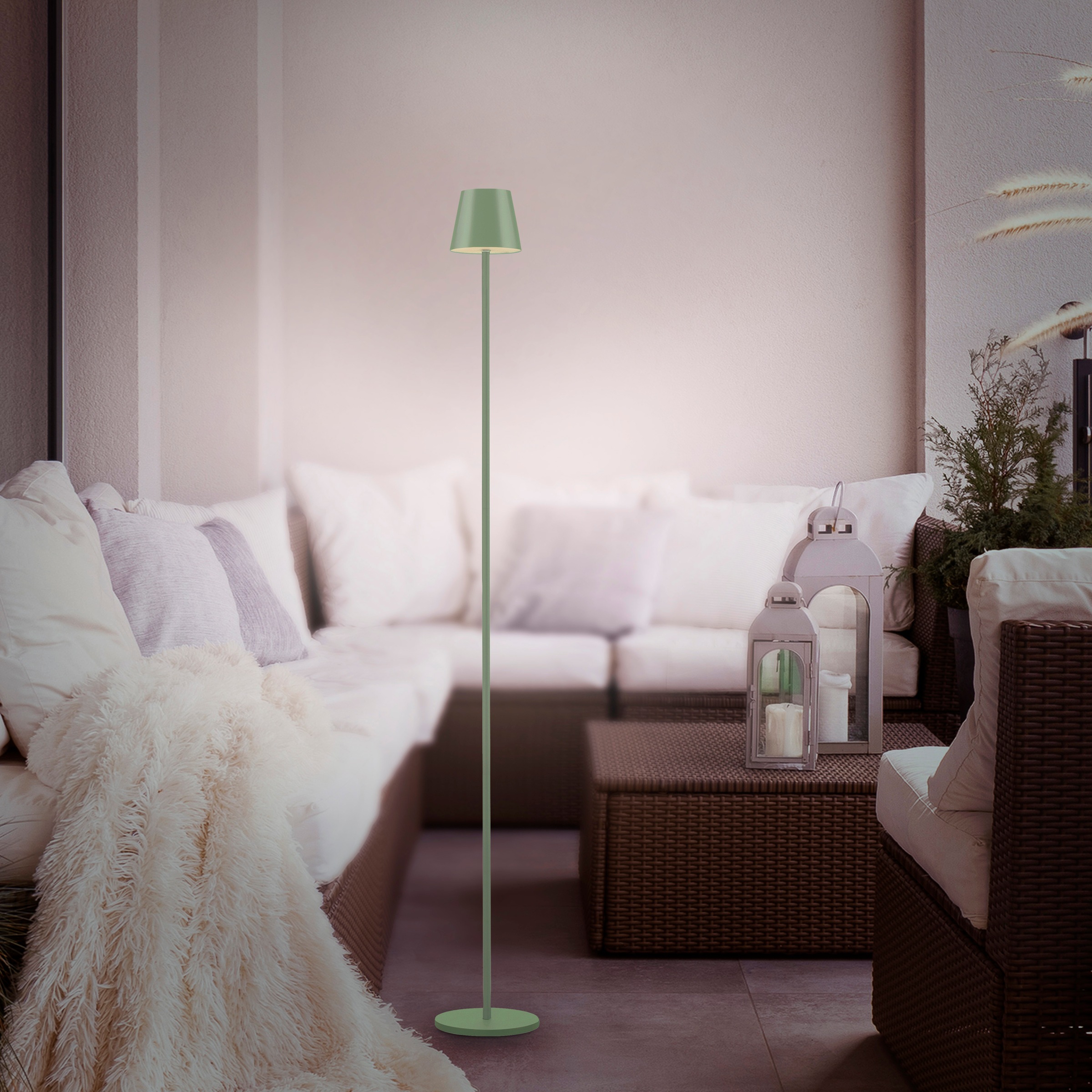 JUST LIGHT Stehlampe »EURIA«, 1 flammig, Leuchtmittel LED-Modul | LED fest integriert, Akkuleuchte
