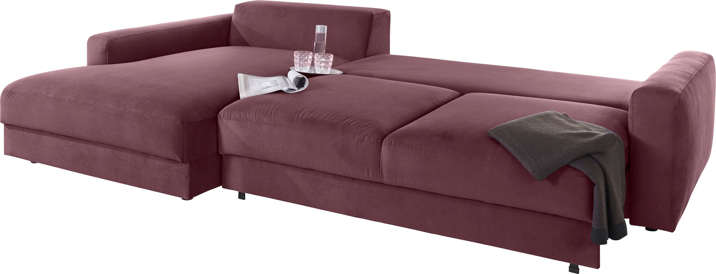 Places of Style Ecksofa »Bloomfield, bequem und elegant, OTTOs Choice, L-Form«, wahlweise mit Bettfunktion und Bettkasten