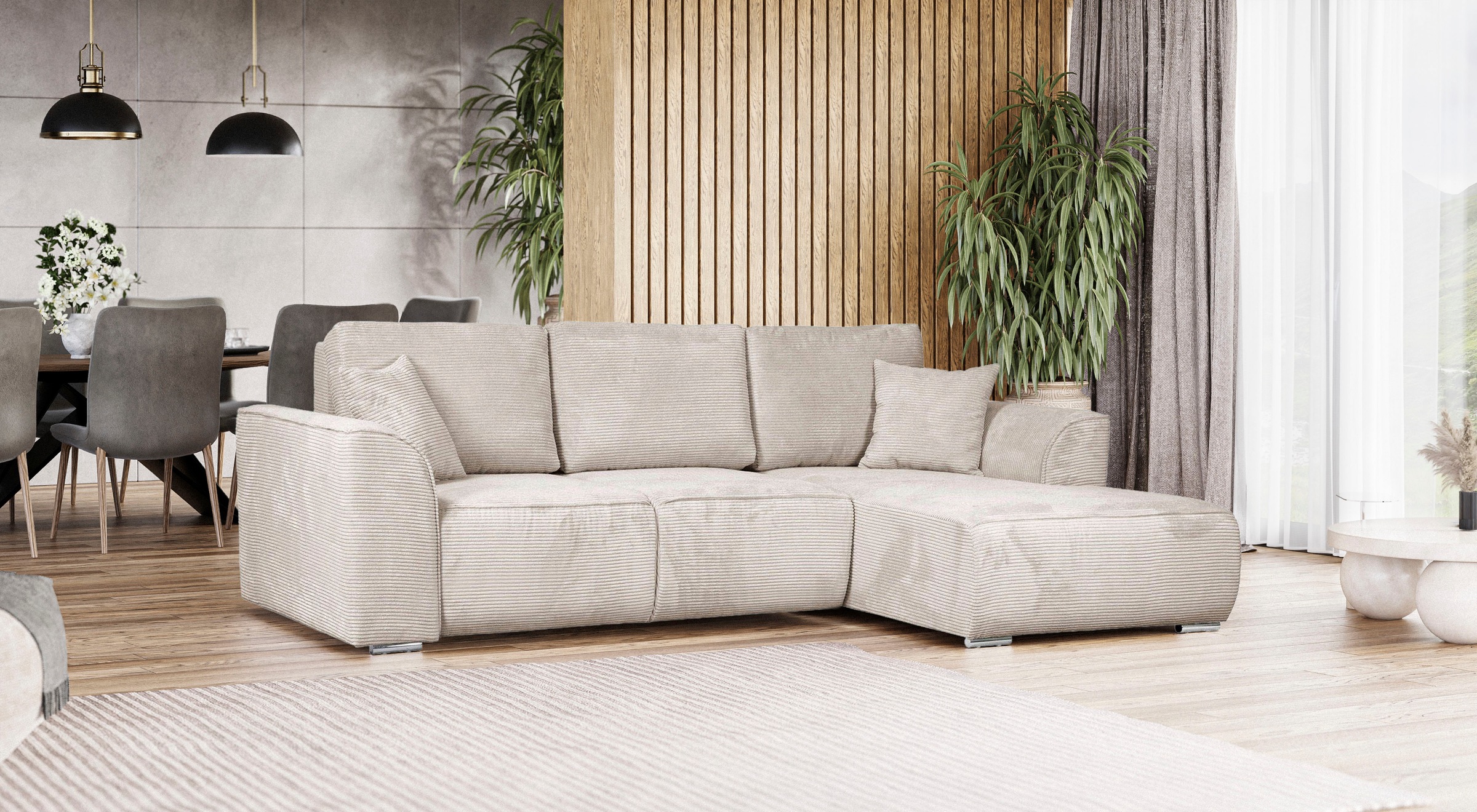 INOSIGN Ecksofa »BEATRICE optionale Schlafsofa mit Bettkasten, B/T/H: 265/1 günstig online kaufen