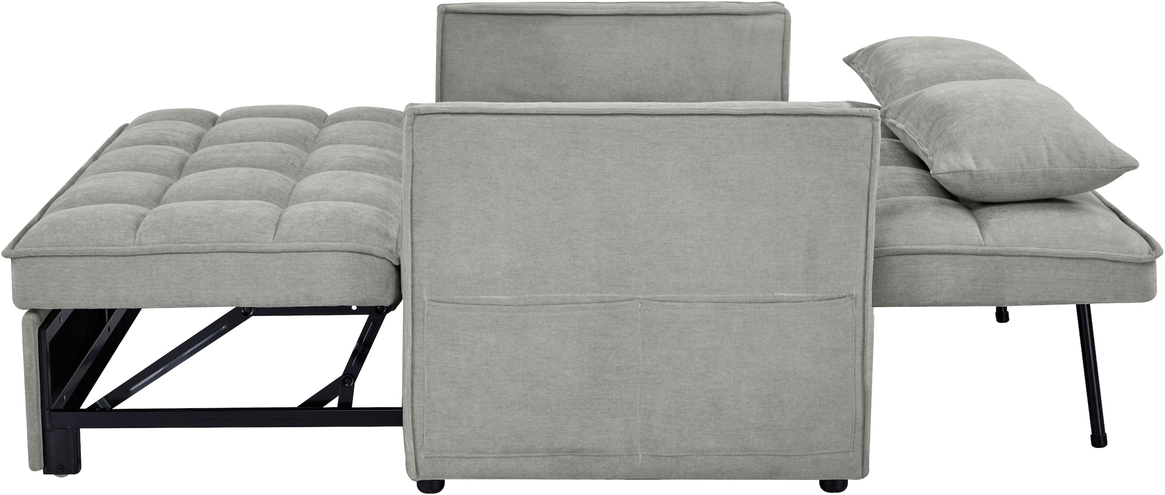 OTTO home Schlafsofa »STEFFO, 159 cm, 2-Sitzer, mit verstellbarer Rückenlehne« verstellbarer Rückenlehne, Klappmechanismus, Webstoff