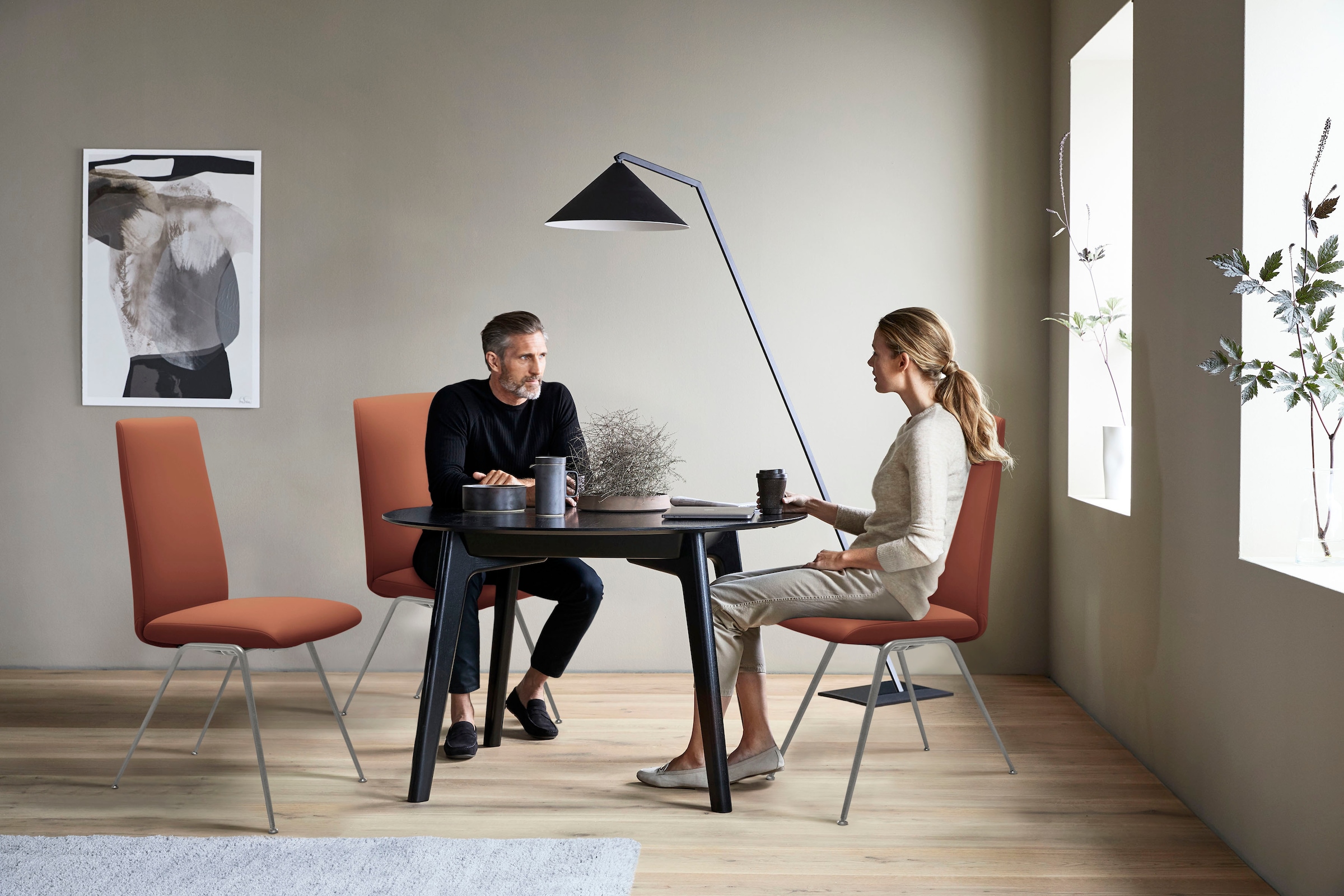 Stressless® Polsterstuhl »Laurel«, Leder PALOMA, High Back, Größe M, mit Beinen aus Stahl in Chrom glänzend