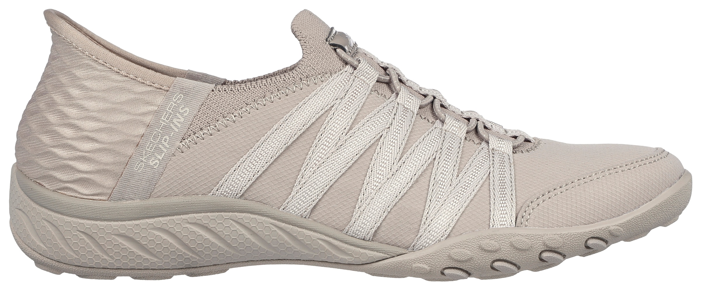 Skechers Slip-On Sneaker »BREATHE-EASY-ROLL-WITH-ME«, Schlupfschuh, Slipper, Freizeitschuh mit Gummizügen zum Schlupfen