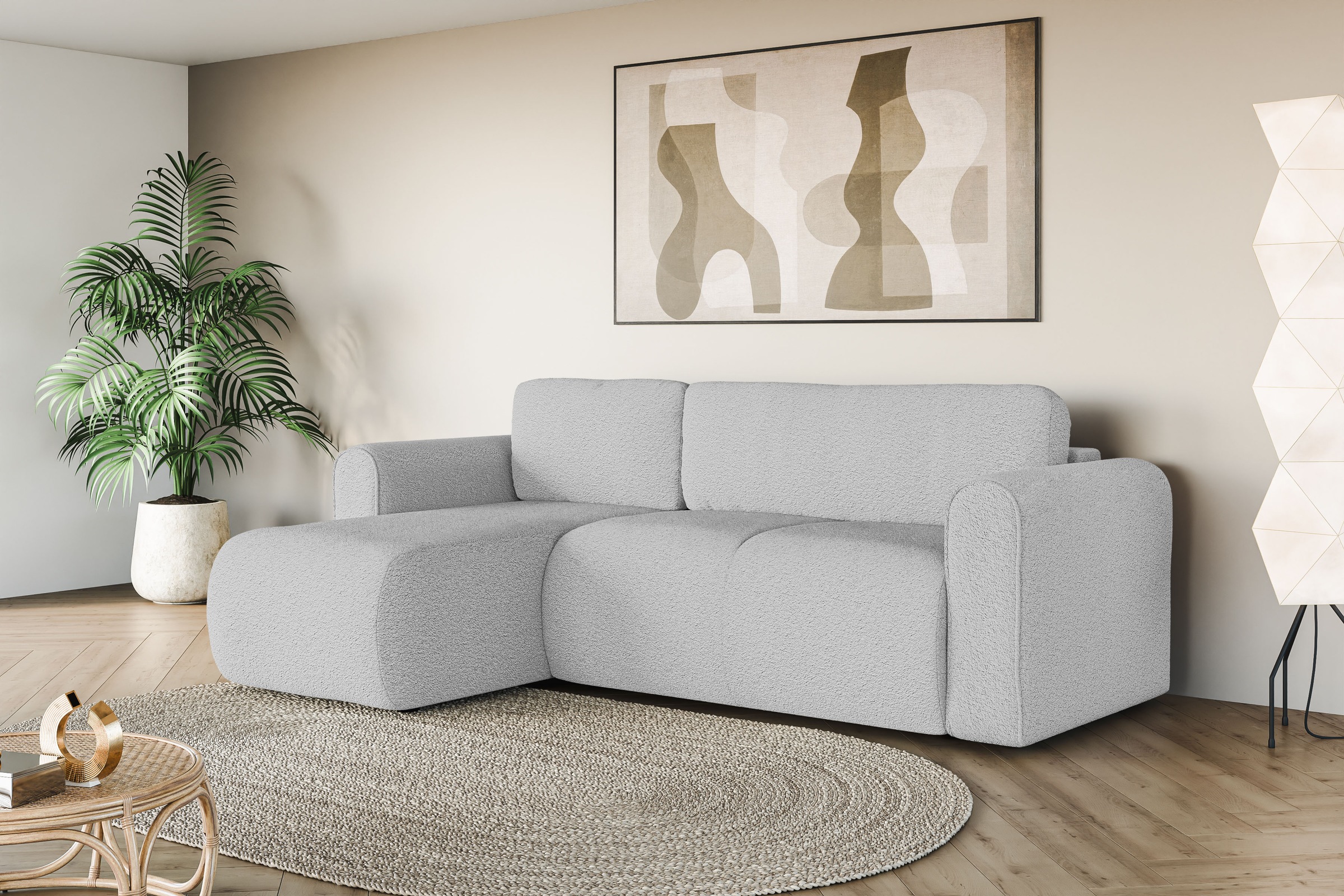 INOSIGN Ecksofa »Zacharia wahlweise Schlafsofa mit Bettkasten, B/T/H 250/16 günstig online kaufen