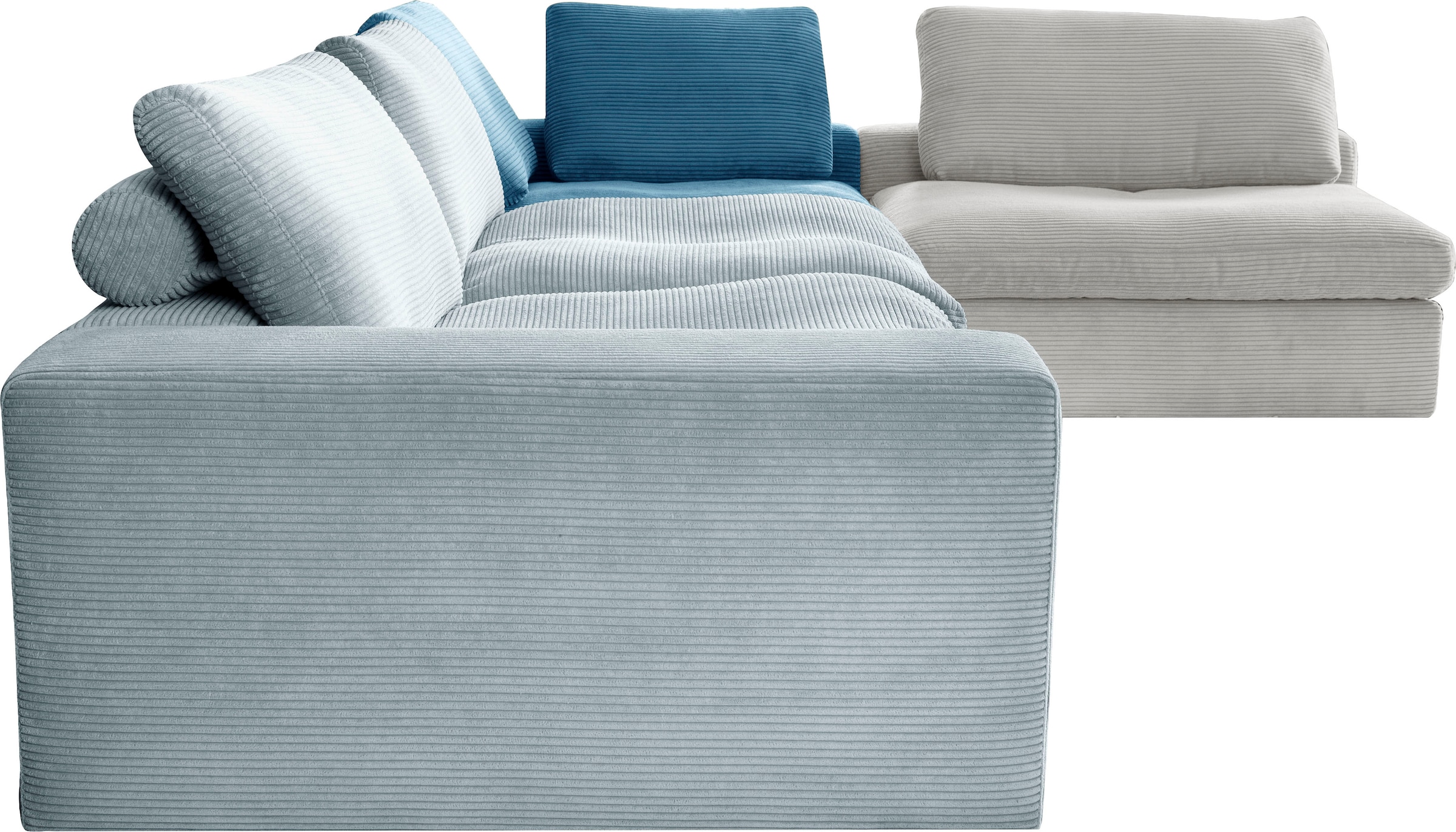 alina Ecksofa »Sandy«, mit losen Sitz und Rückenkissen, in modernem Cordstoff