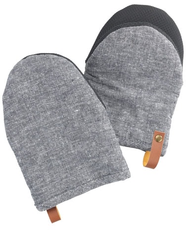 WENKO Topfhandschuhe »Modell Ada Mini«, (Set, 2 tlg.), kleine Ofenhandschuhe, Handflächen aus Neopren, Baumwollinnenseite