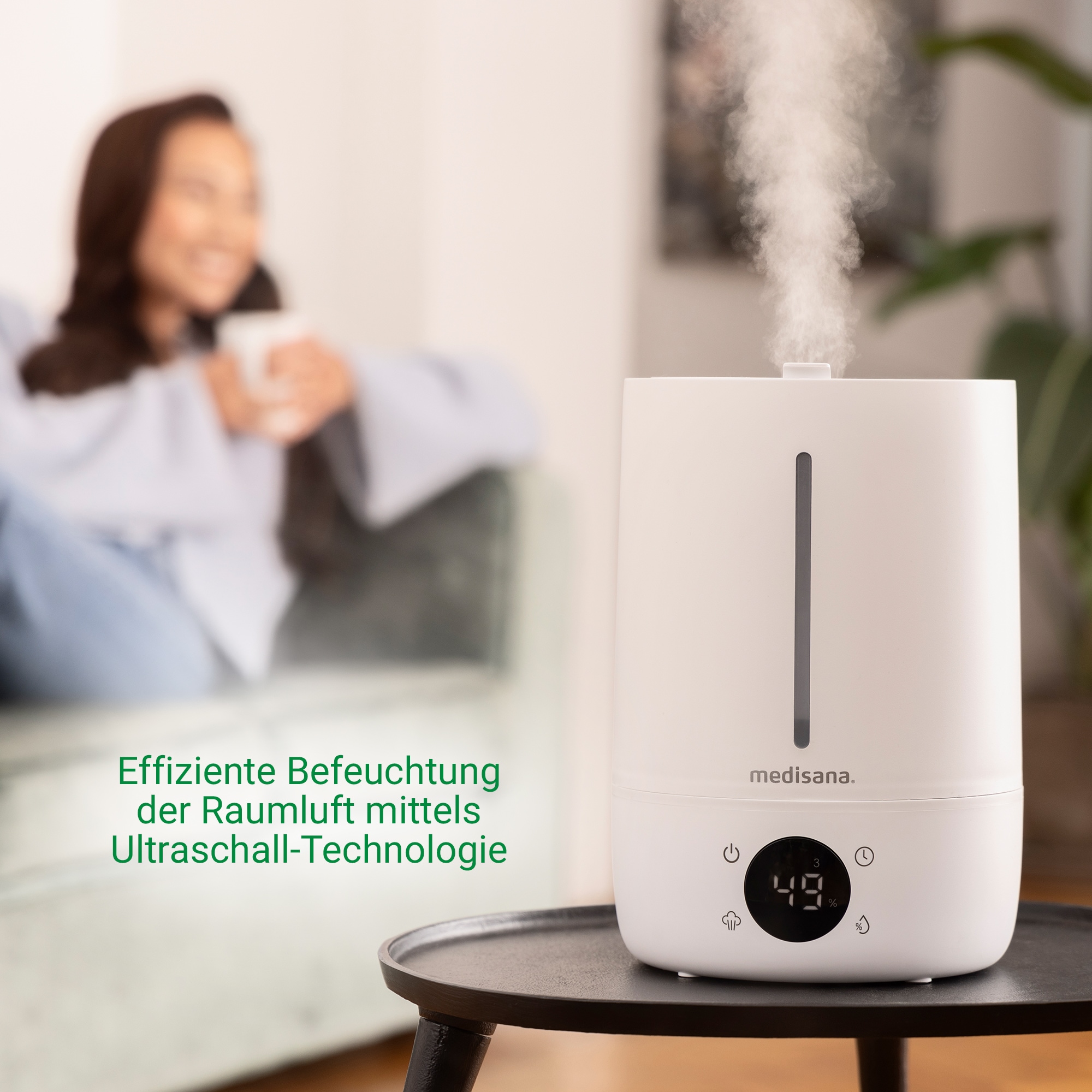 Medisana Luftbefeuchter »AH 663« 4,5 l Wassertank 4,5L Tank, Top-Fill-Design, integrierter Luftfeuchtigkeitssensor