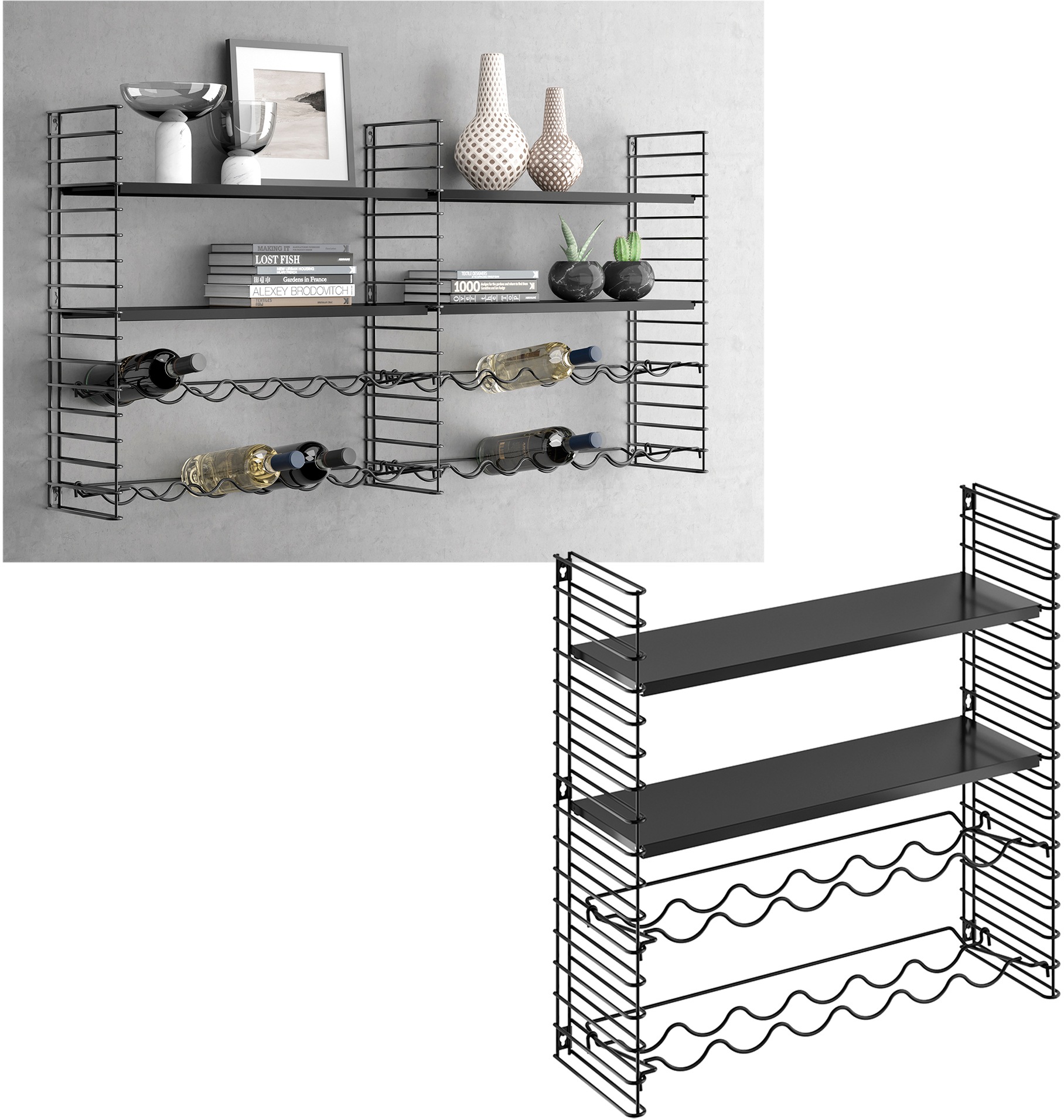 Metaltex Wandregal »Tomado Regal« 1 Stk. tlg. für 12 Weinflaschen günstig online kaufen