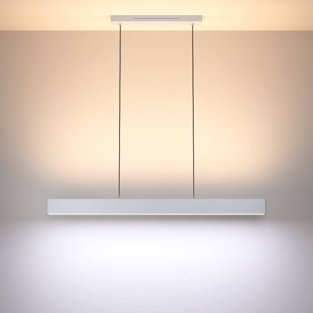 EGLO Hängeleuchte »ANDREAS-Z Hängelampe weiß, ZigBee 3.0, Pendelleuchte, Pendellampe«, 2 flammig, Leuchtmittel LED-Modul | LED fest integriert, Timer, App / Sprachsteuerung Alexa, 117x7x110cm, exkl. Fernbedienung