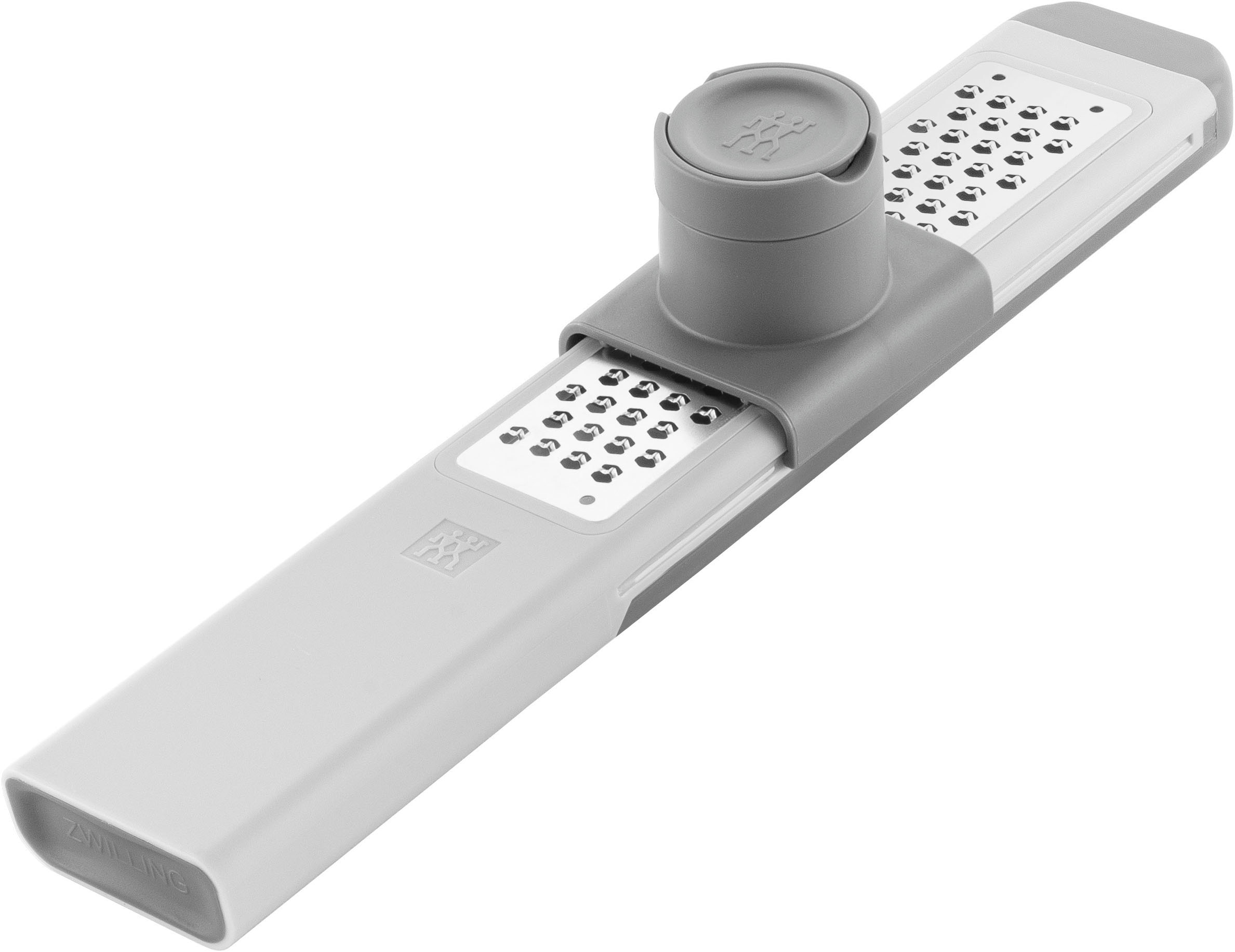 Zwilling Küchenreibe »Feinreibe mit Zwei-Wege-Reibtechnologie«, (1 St.), 3-in-1-Multifunktionsreibe, mit Auffangbehälter und Fingerschutz