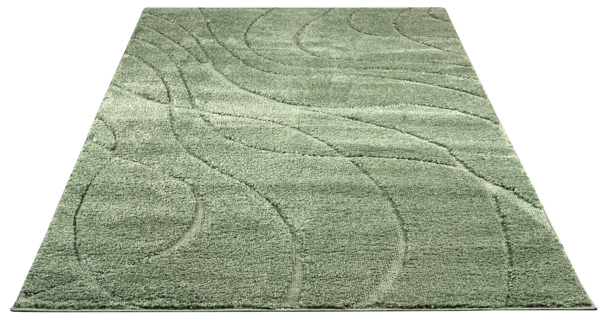 OTTO home Teppich »Lavia, Wellenmuster, Hoch-Tief« rechteckig 20 mm Höhe Linienmuster, modernes Design, 3D Optik, Designteppich, Wohnzimmer