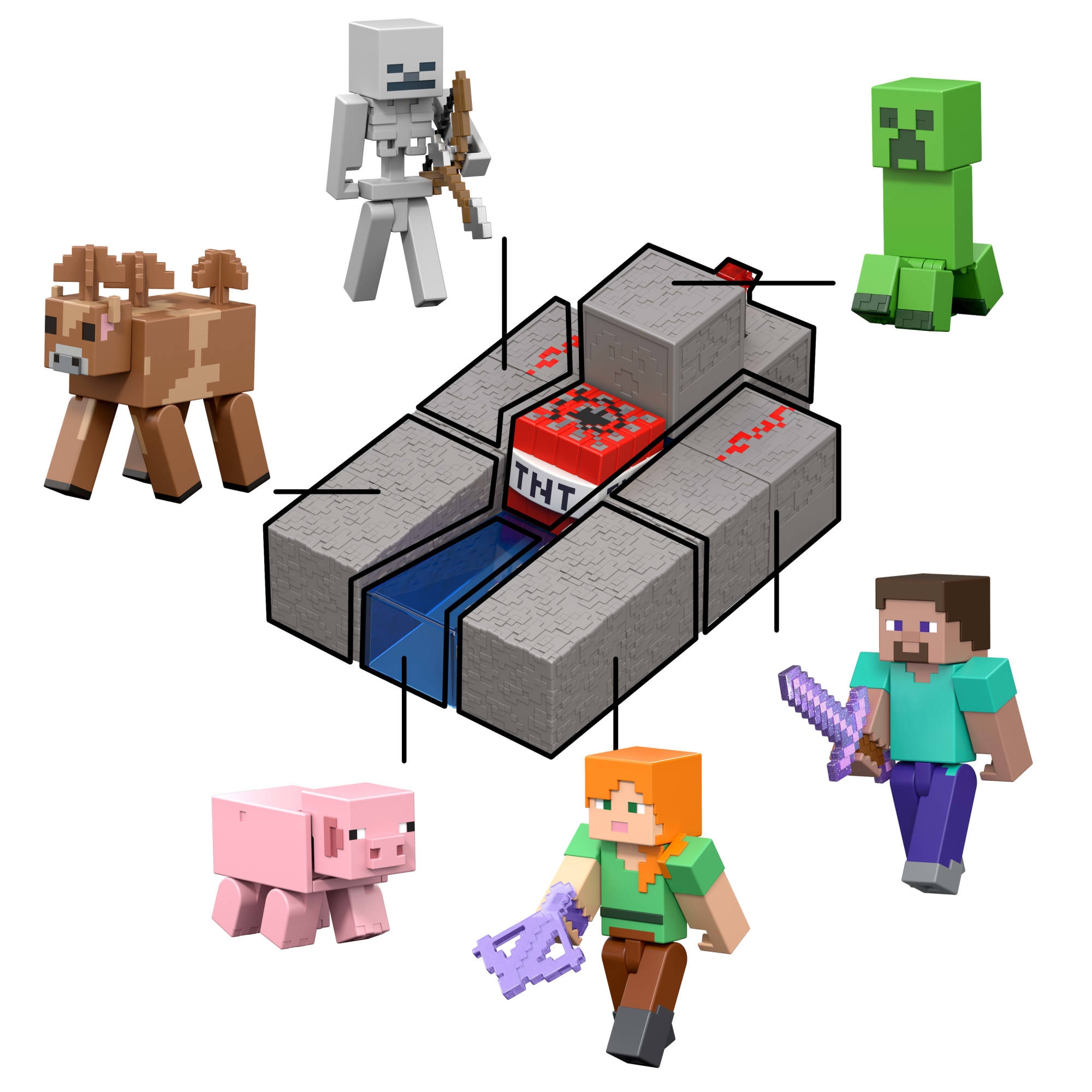 Mattel® Spielfigur »Minecraft 3.25" CORE FIG Skeleton«