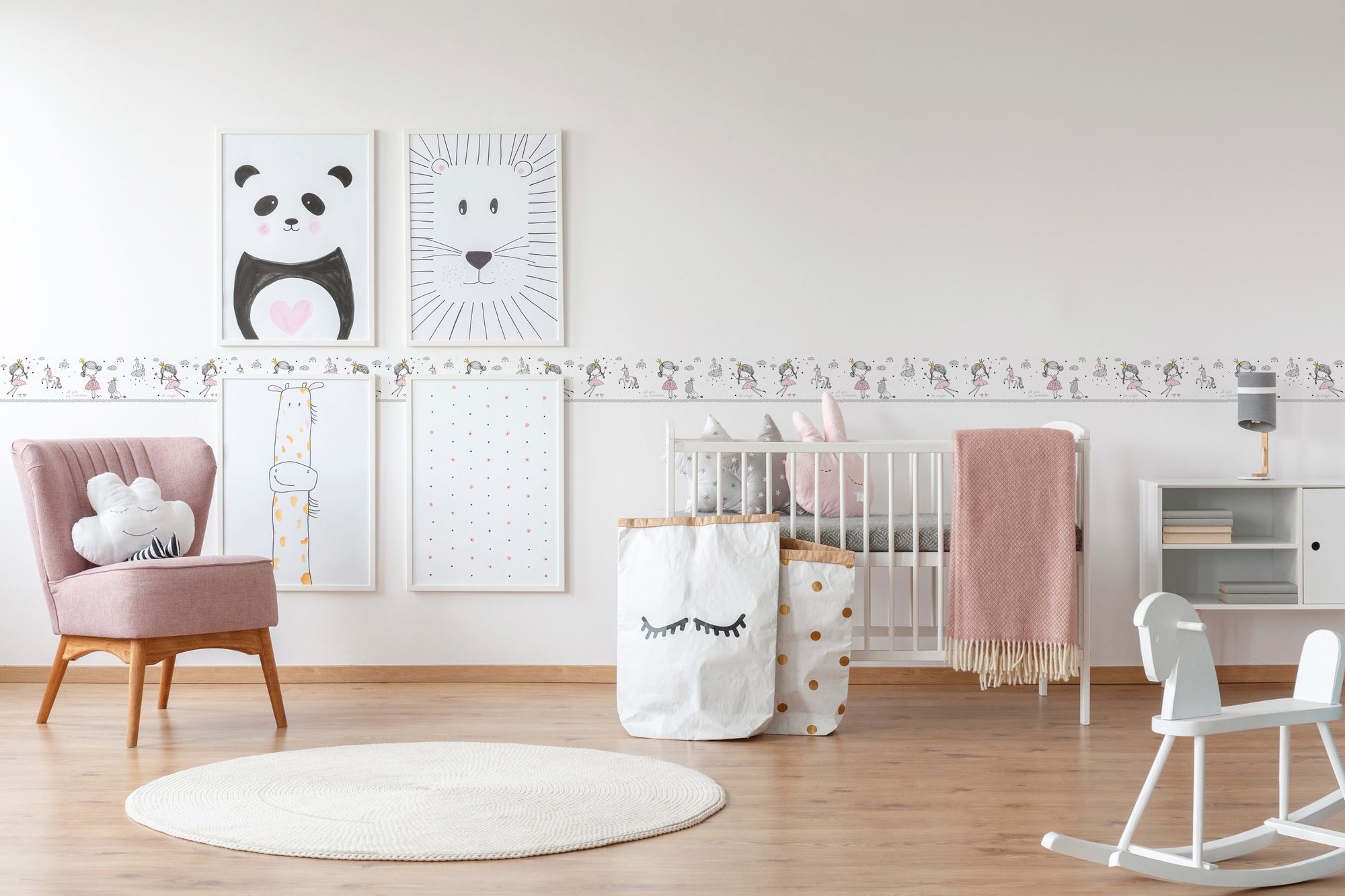 A.S. Création Bordüre »Magic Princess«, Motiv-abstrakt-naturalistisch, Tapete Kinder Bordüre Mädchenzimmer Borte Wohnzimmer Design Wandtapete