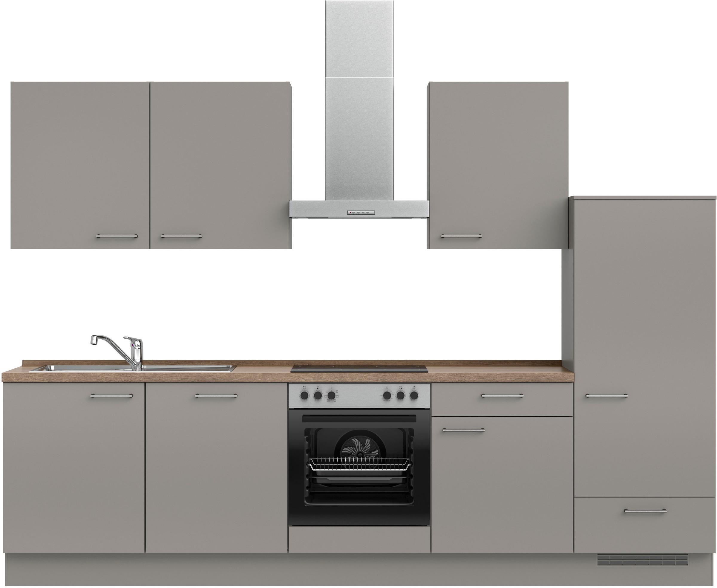 nobilia® Küchenzeile »"Laser I", Ausrichtung wählbar, Breite 300 cm« vormon günstig online kaufen