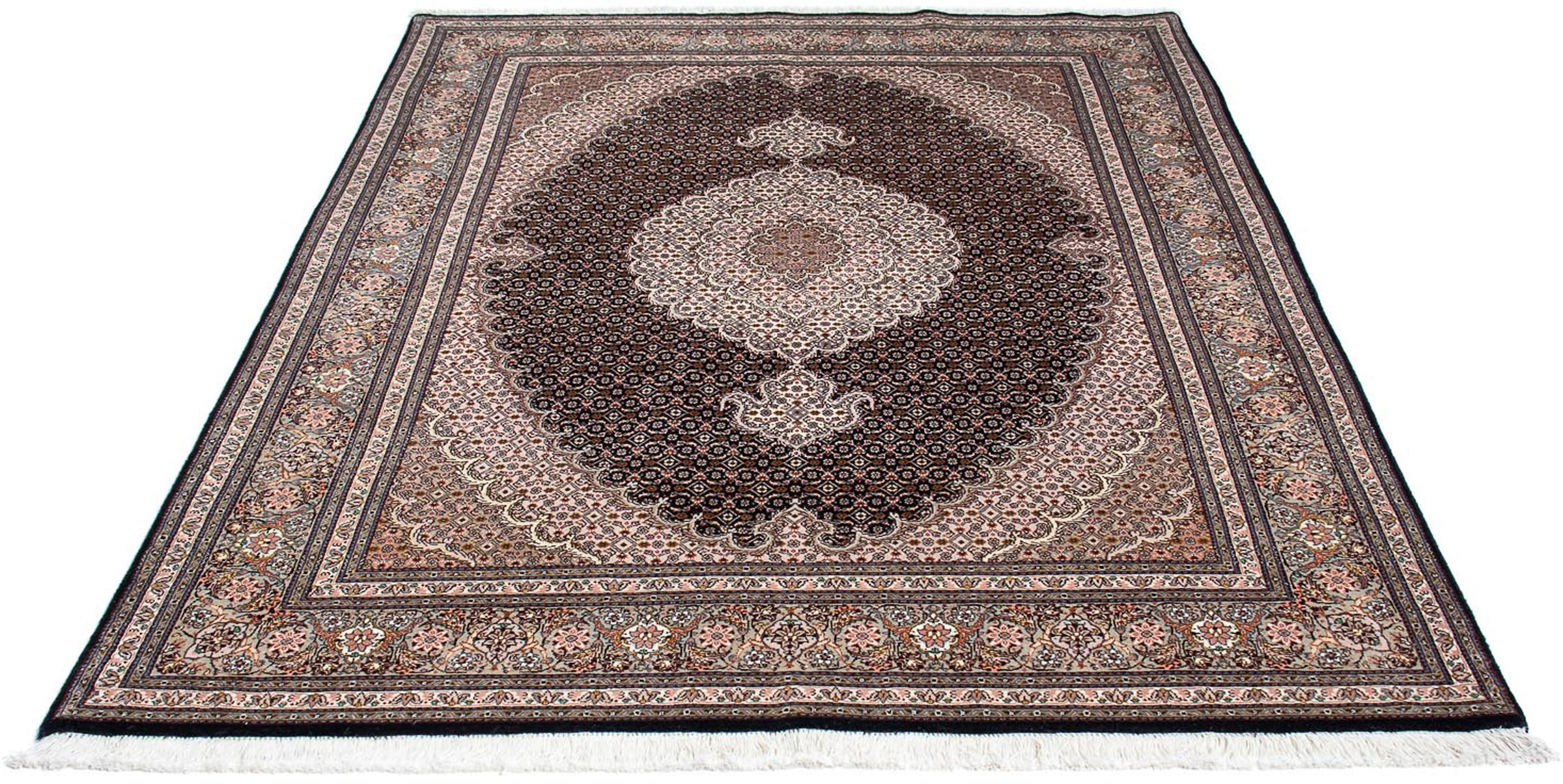 morgenland Orientteppich »Perser - Täbriz - Royal - 208 x 150 cm - hellbrau günstig online kaufen