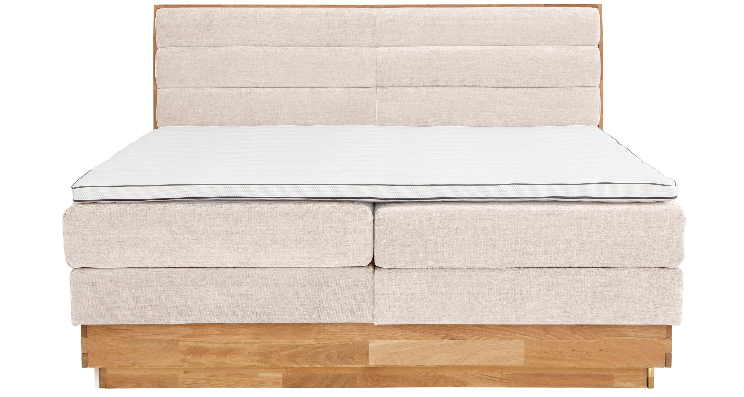 OTTO products Boxspringbett »Jenna«, ohne LED-Beleuchtung, mit zertifizierten, recycelten Bezugsstoffen