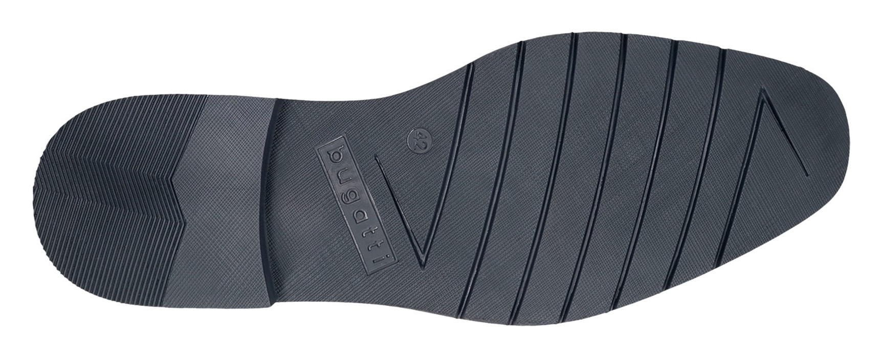bugatti Schnürschuh, Businessschuh, Abendschuh mit kleinen Stretcheinsätzen, Weite G