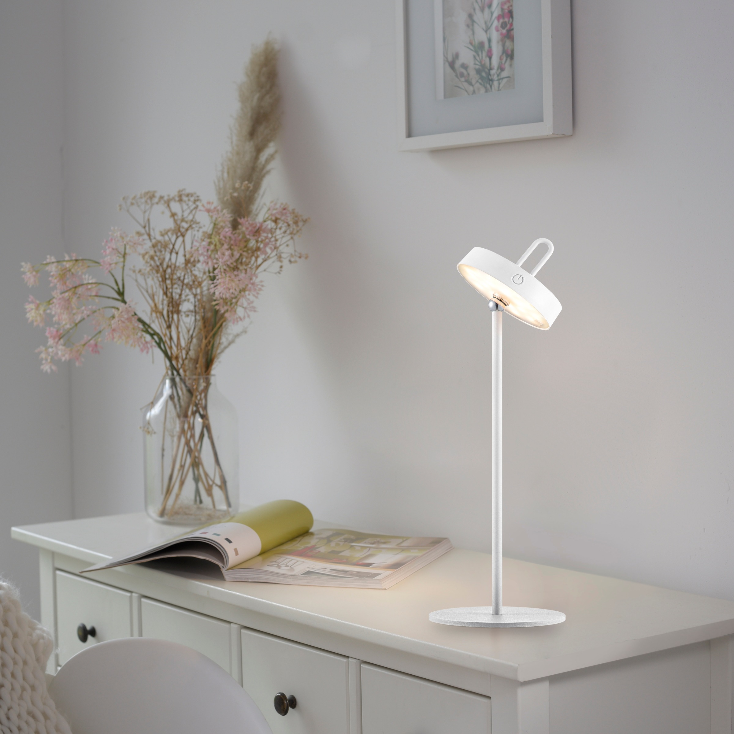 JUST LIGHT Tischleuchte »AMAG«, 1 flammig, Leuchtmittel LED-Modul | LED fest integriert, Akkuleuchte