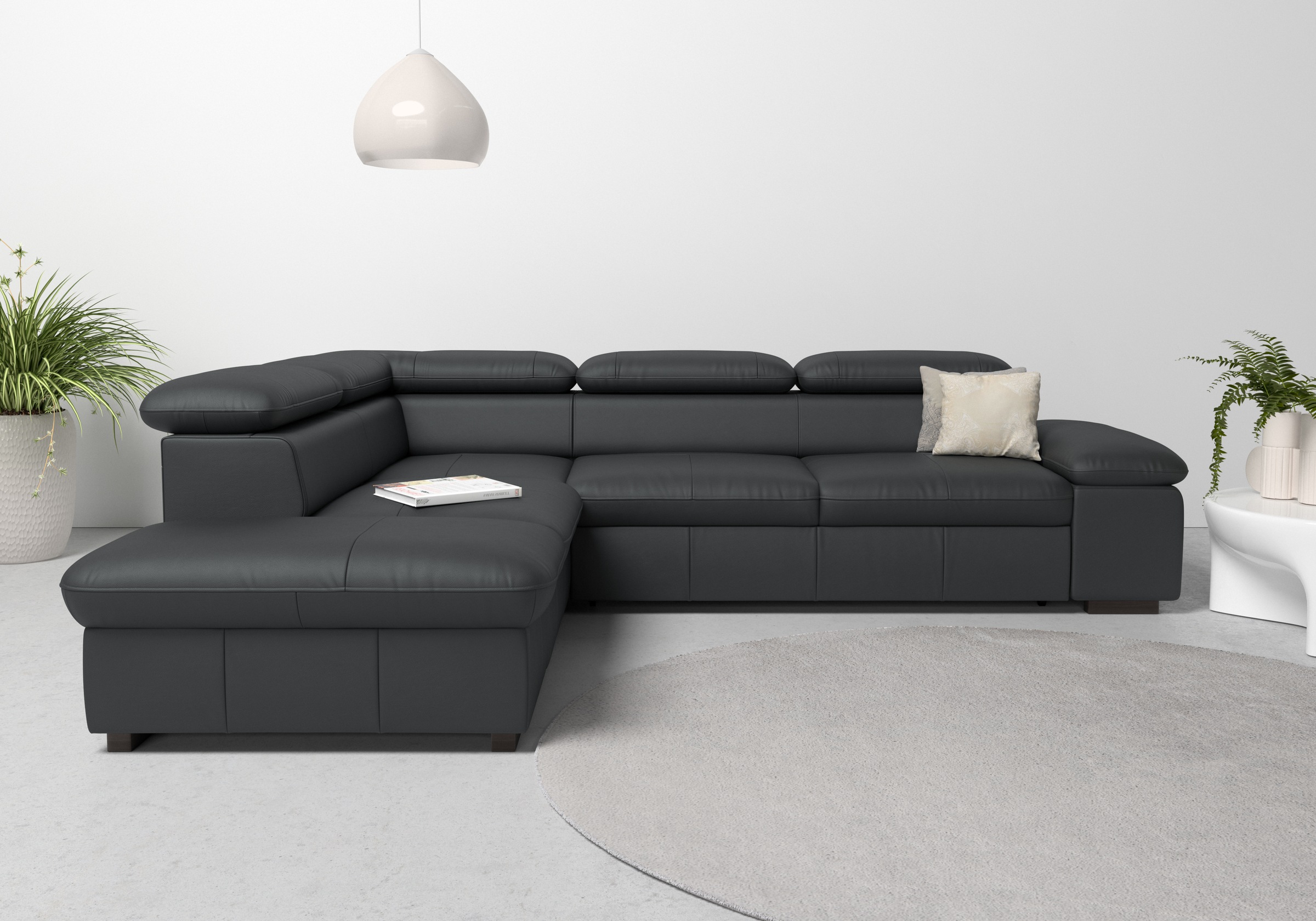 Home affaire Ecksofa »Alberto L-Form«, mit Kopfteilverstellung, wahlweise mit Bettfunktion